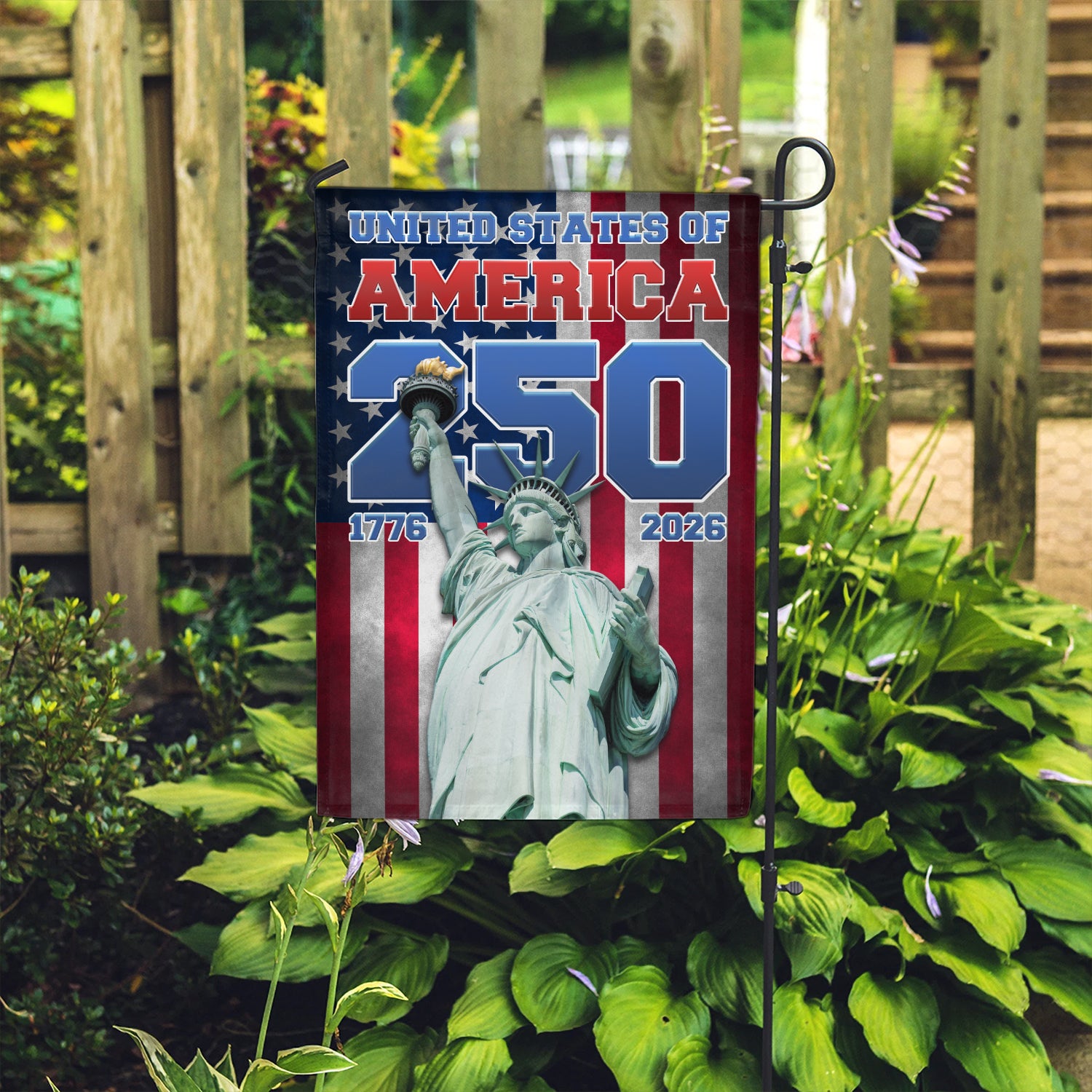 United States Of America 250 1776 - 2026 Garden Flag 12''x18'' Twin-Side Printing