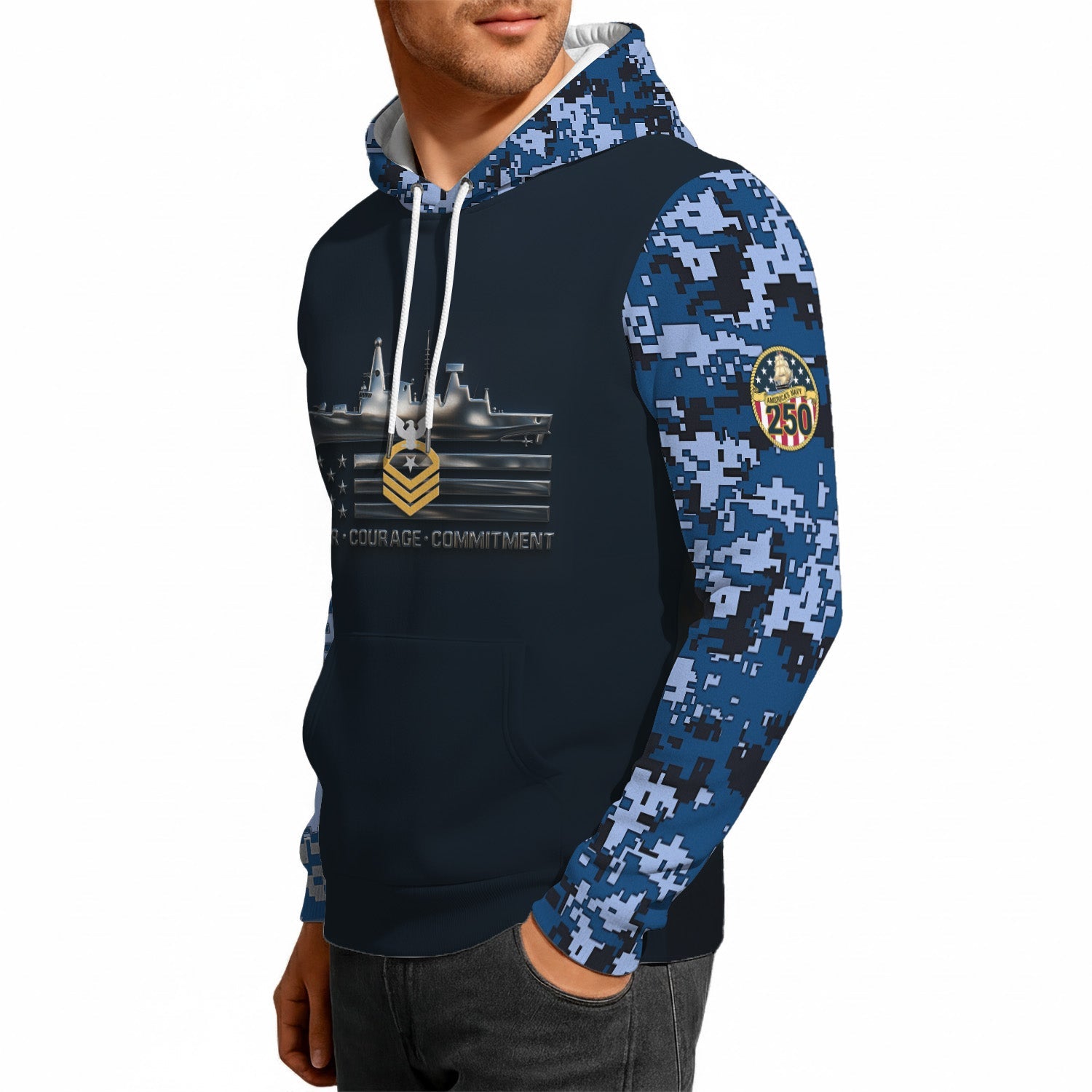 Personalized US Navy 3D All Over Print Hoodie KRH3D06