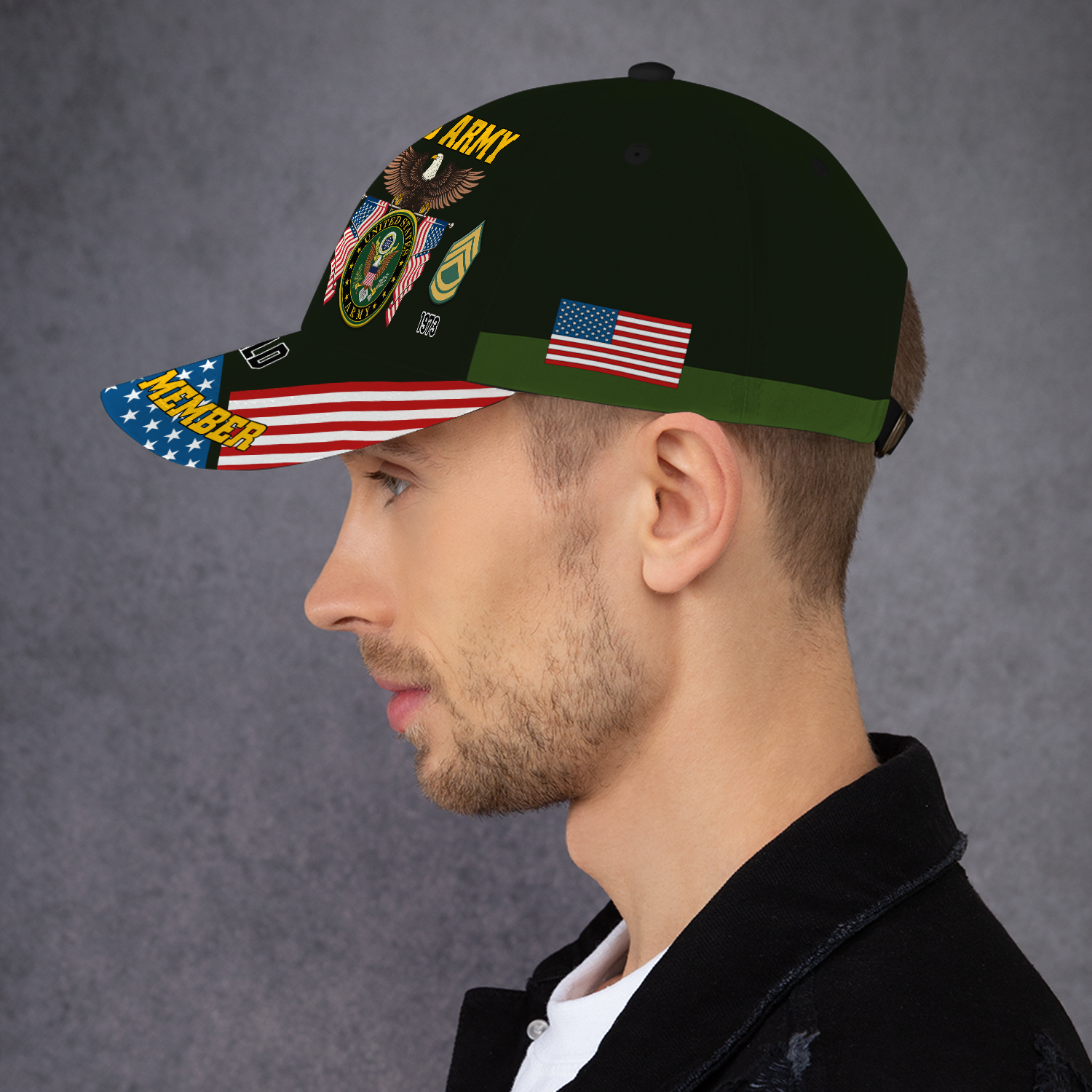 Custom Ranks/Insignia, Personalized Name And Years Served All Over Prints Premium Classic Cap KAOVC11