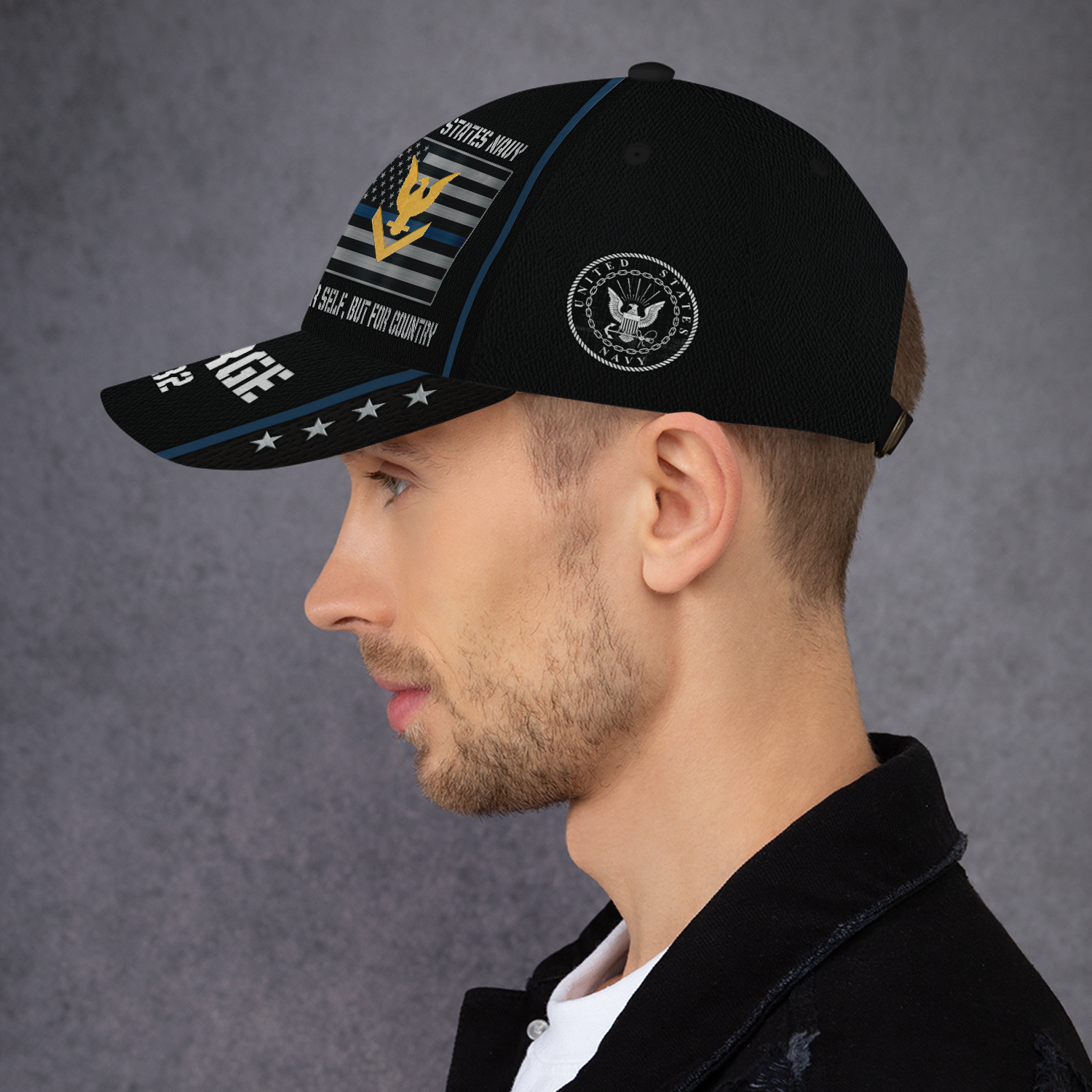 Custom Ranks/Insignia, Personalized Name And Years Served All Over Prints Premium Classic Cap KAOVC09