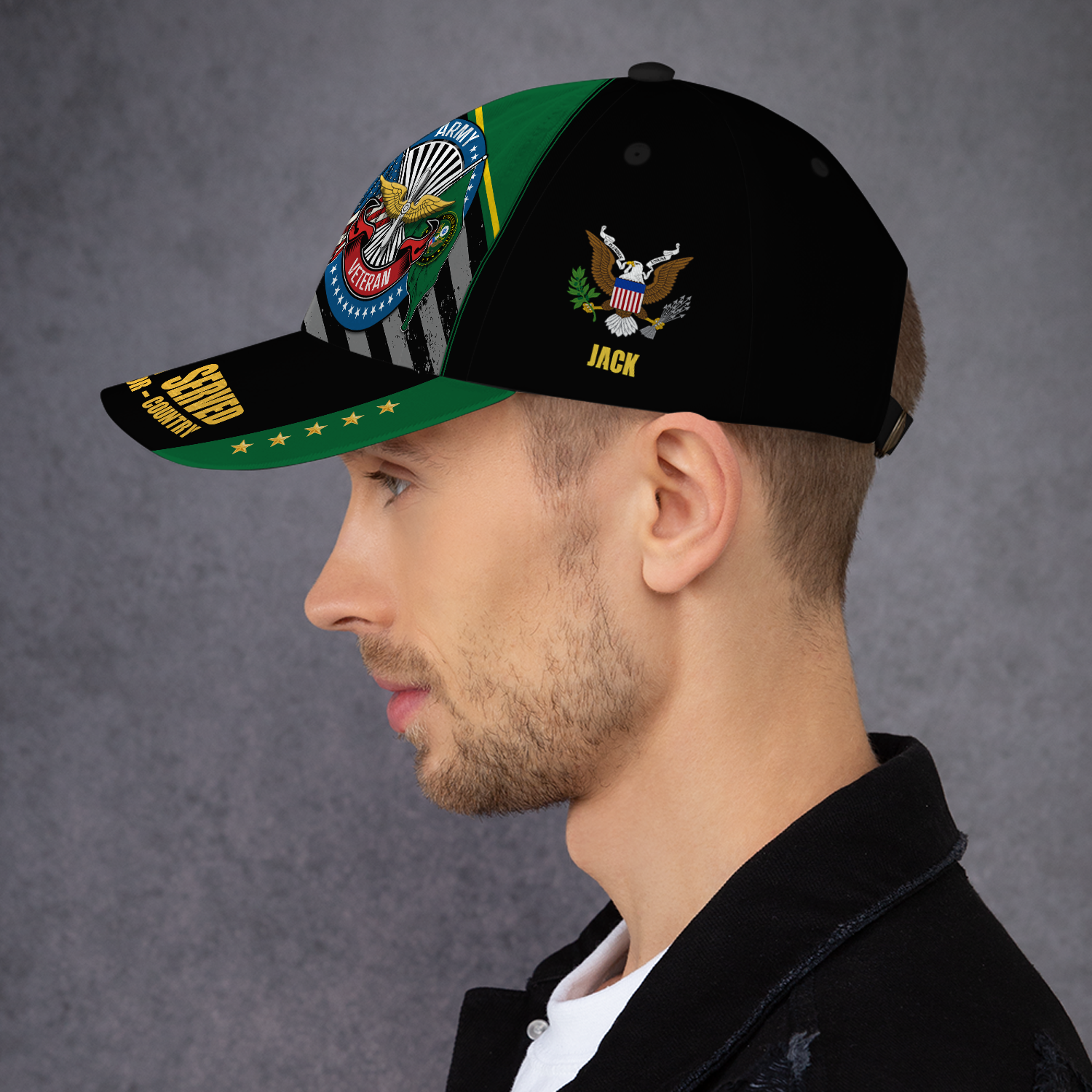 Custom Ranks/Insignia, Personalized Name And Years Served All Over Prints Premium Classic Cap KAOVC07