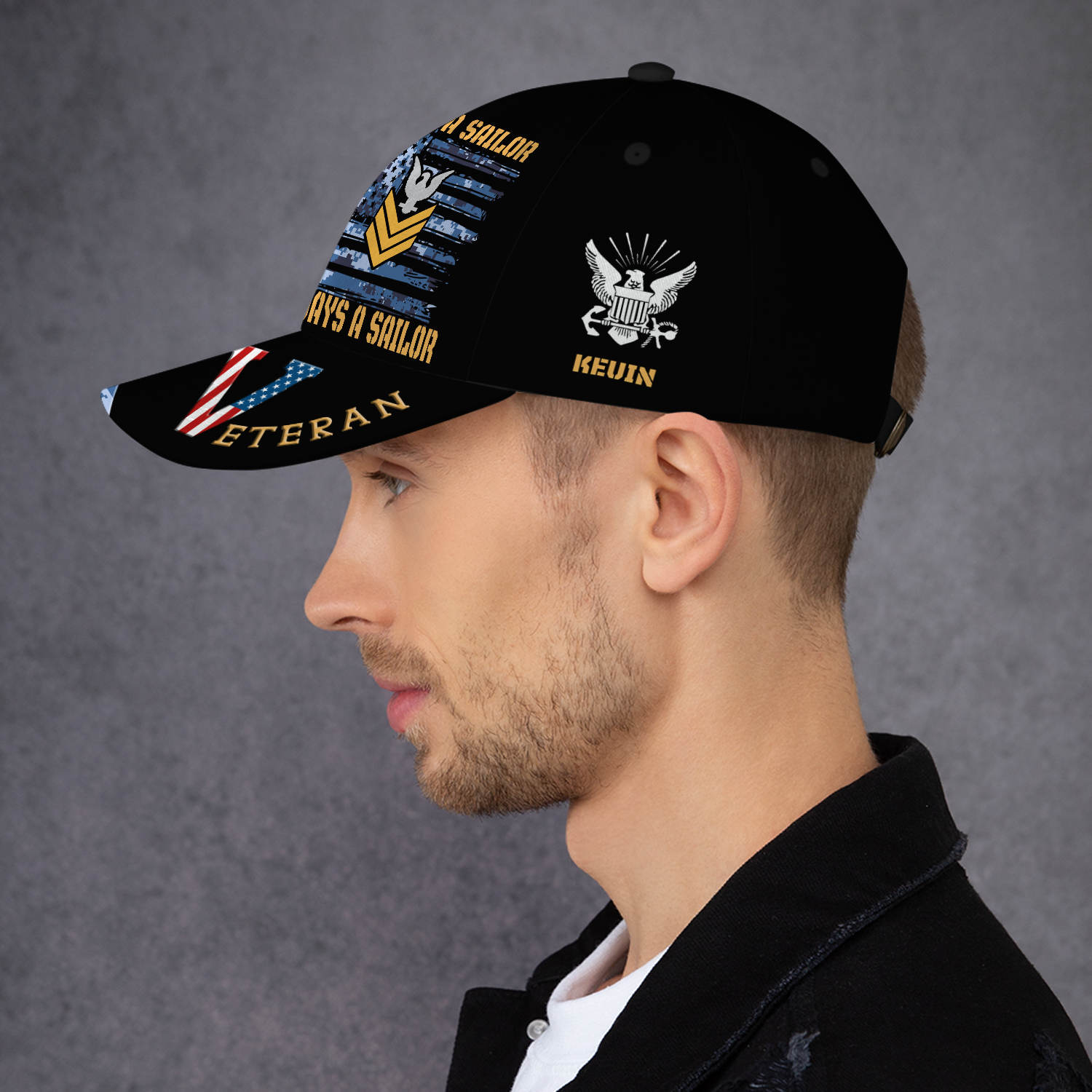 Custom Ranks/Insignia, Personalized Name And Years Served All Over Prints Premium Classic Cap KAOVC12