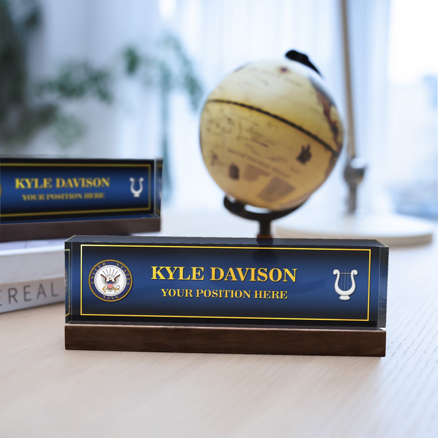 US Navy Personalized Acrylic Plaque – Custom Desk Gift