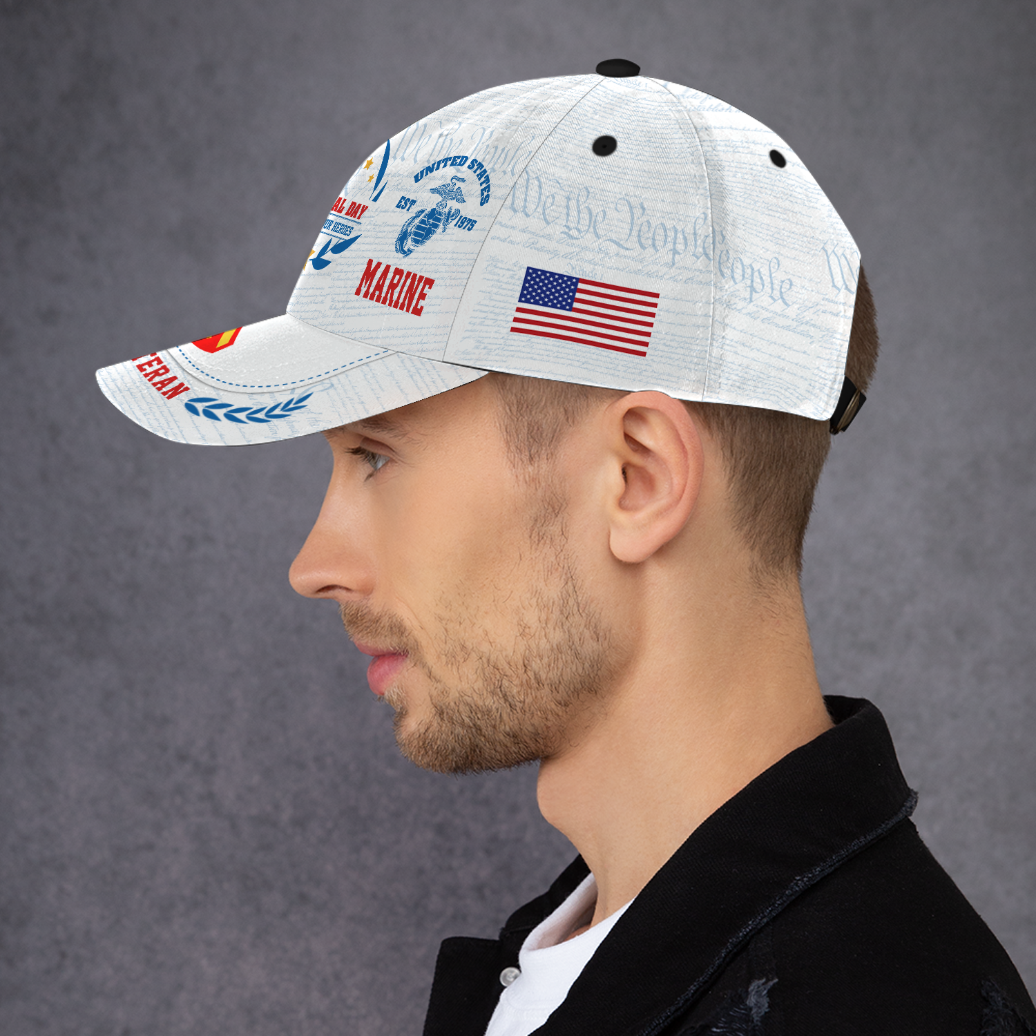 Custom Ranks/Insignia, Personalized Name And Years Served All Over Prints Premium Classic Cap KAOVC15