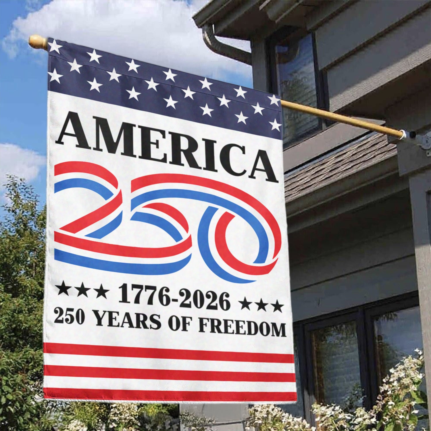 America 250 1776 - 2026 House Flag 28''x40'' Twin-Side Printing