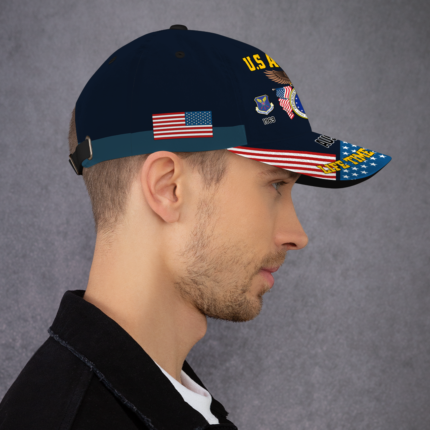 Custom Ranks/Insignia, Personalized Name And Years Served All Over Prints Premium Classic Cap KAOVC11