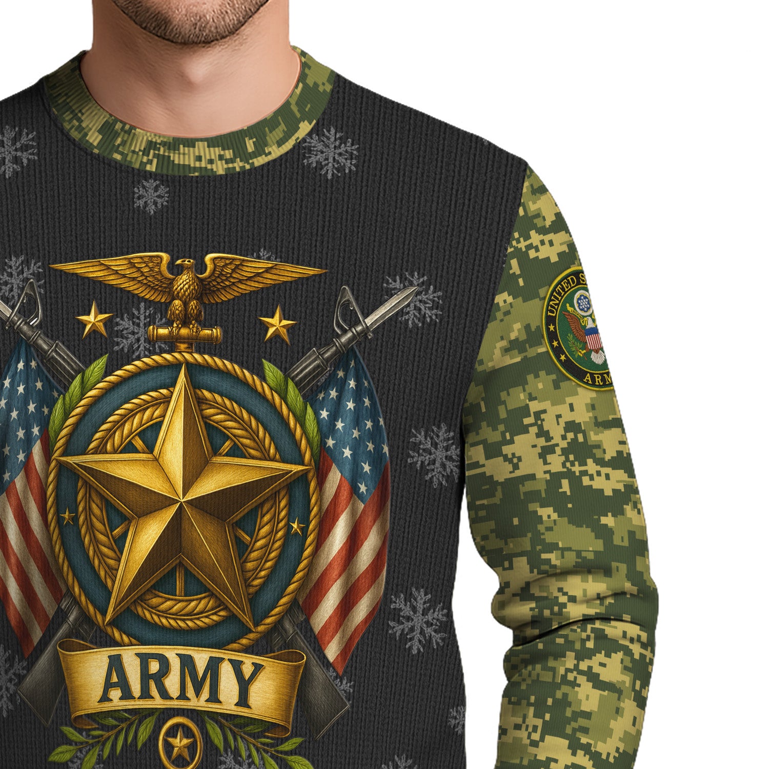 US Army Proudly Served Ugly Christmas Sweater