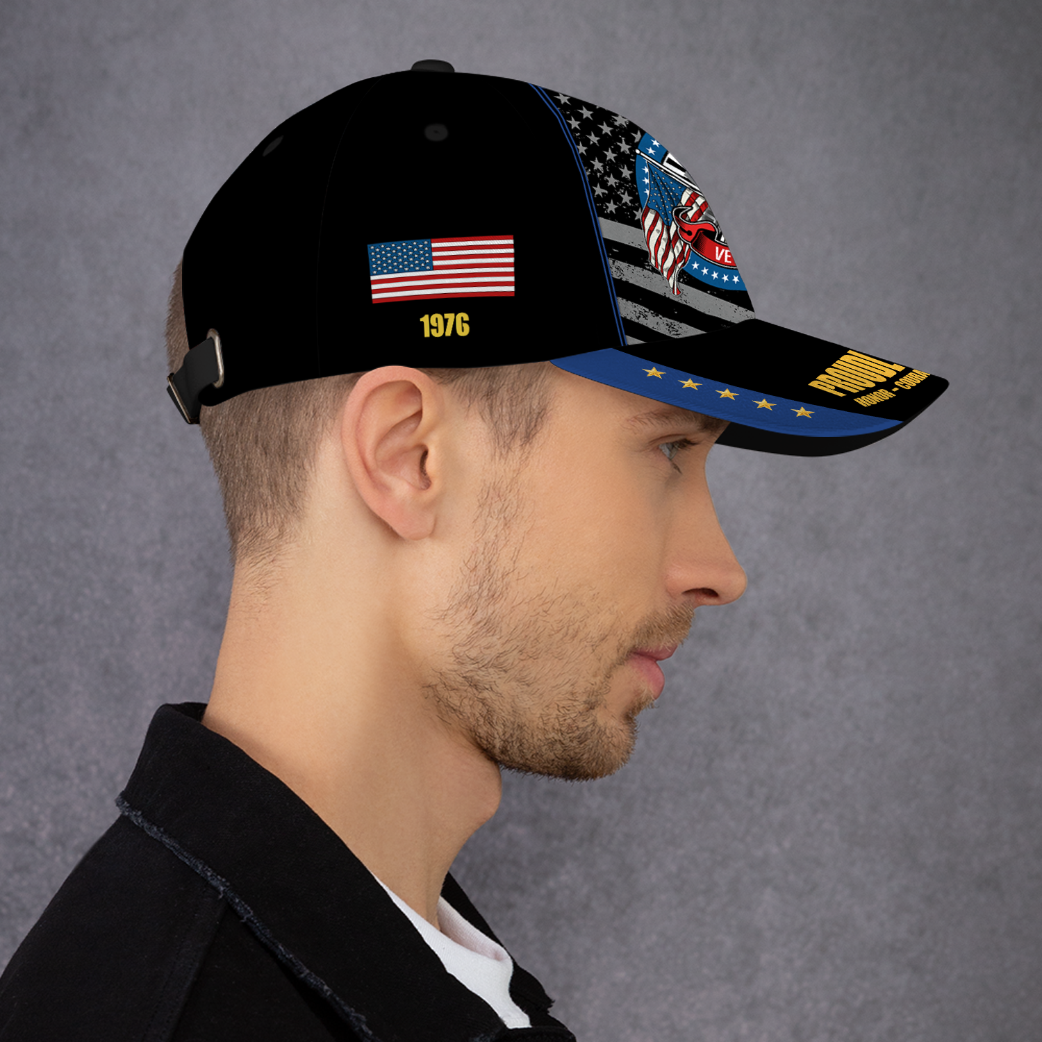 Custom Ranks/Insignia, Personalized Name And Years Served All Over Prints Premium Classic Cap KAOVC07