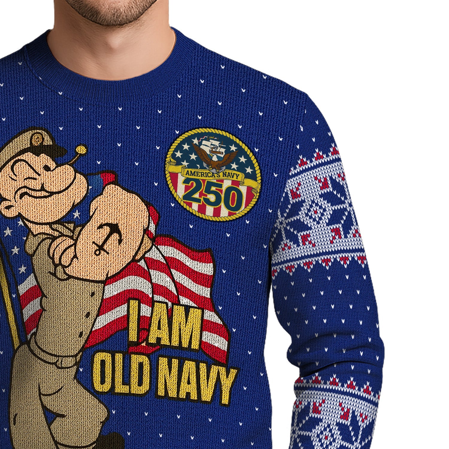 I Am Old Navy Christmas Ugly Sweater