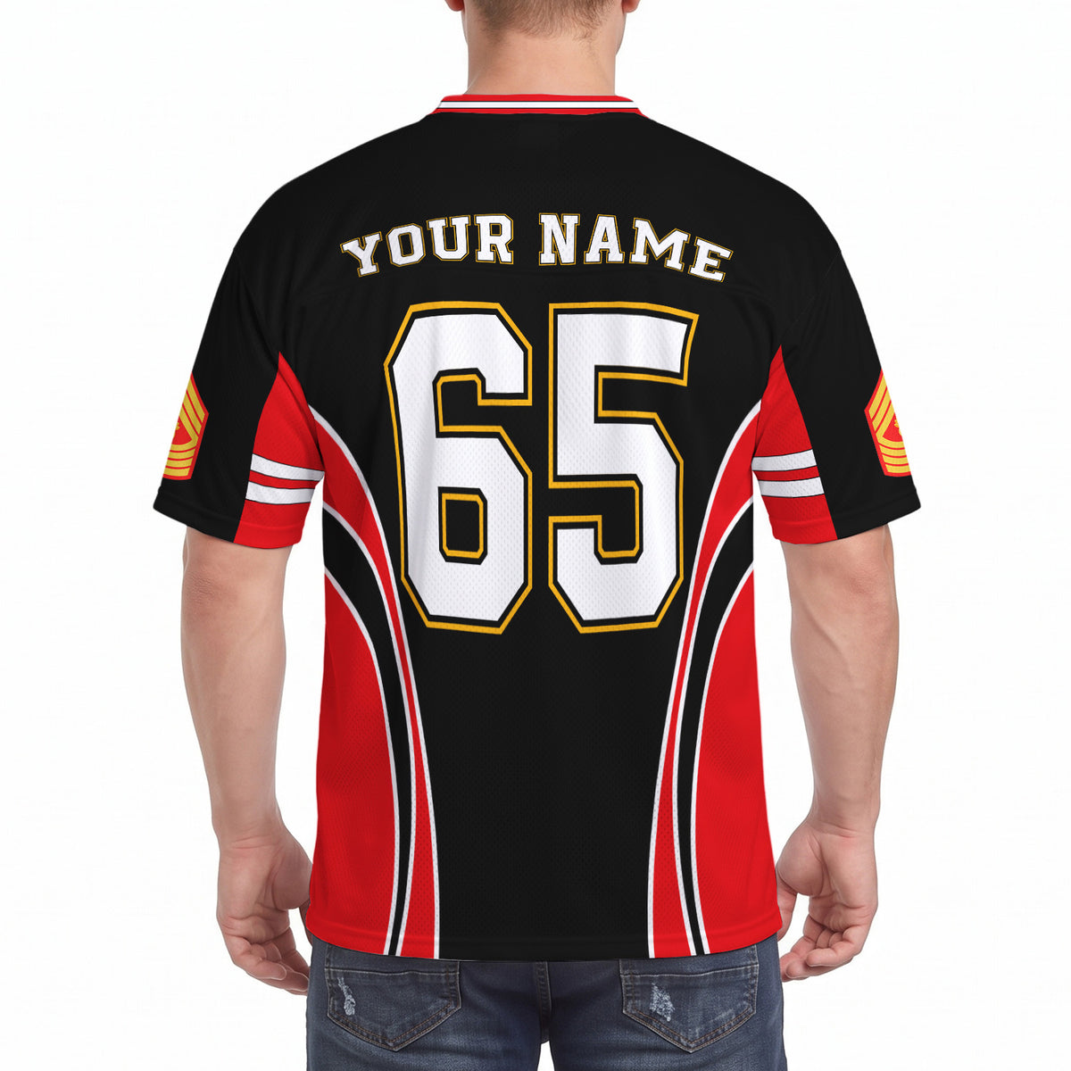 Personalized USMC Jersey Custom Military Rank Jersey Number and Text