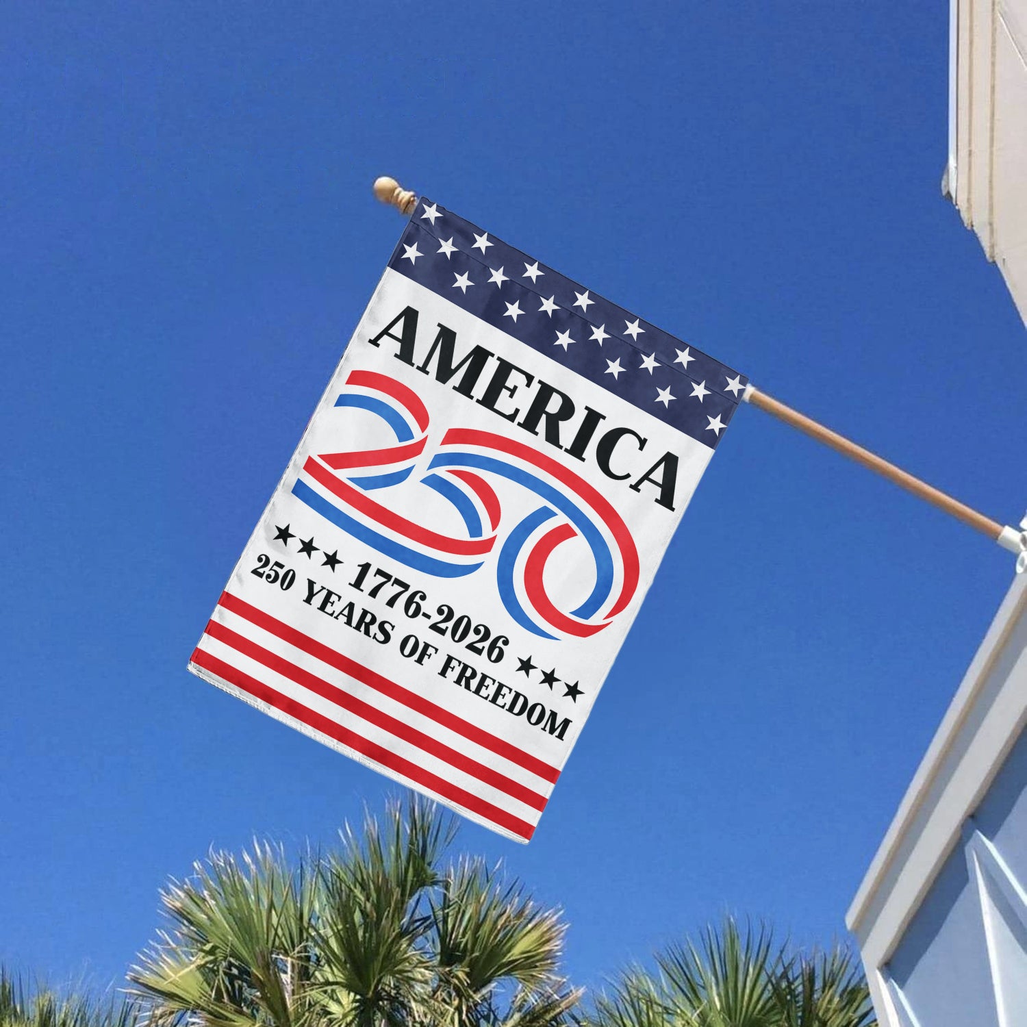 America 250 1776 - 2026 House Flag 28''x40'' Twin-Side Printing