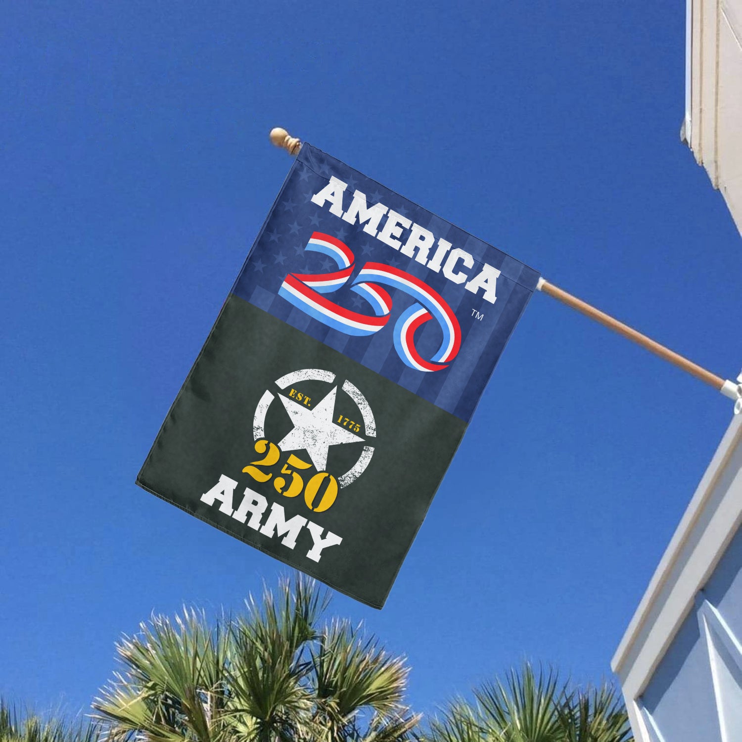 America 250, US Army 250 House Flag 28''x40'' Twin-Side Printing
