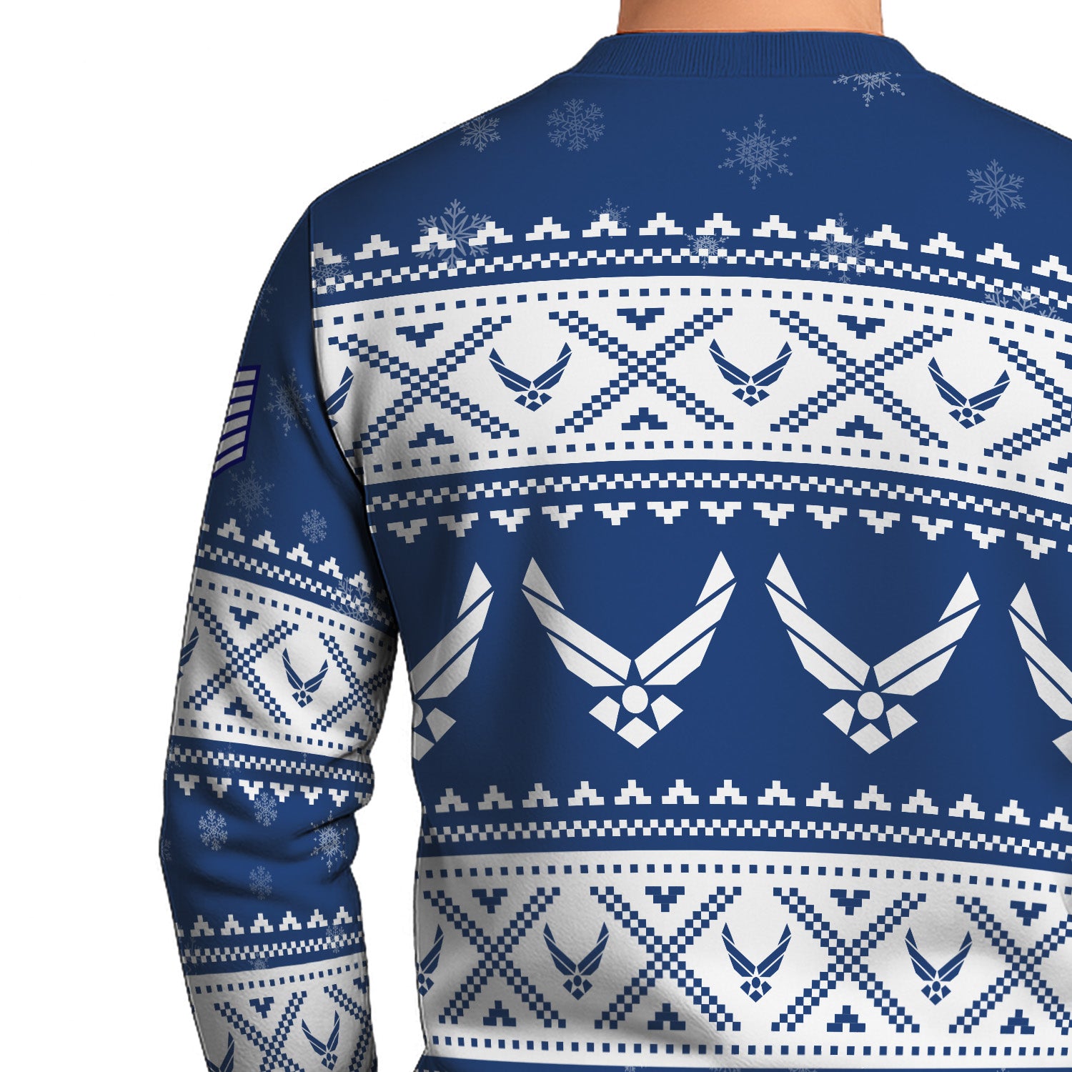 Custom Ranks US Air Force Ugly Christmas Sweater for Women Men KRUST05