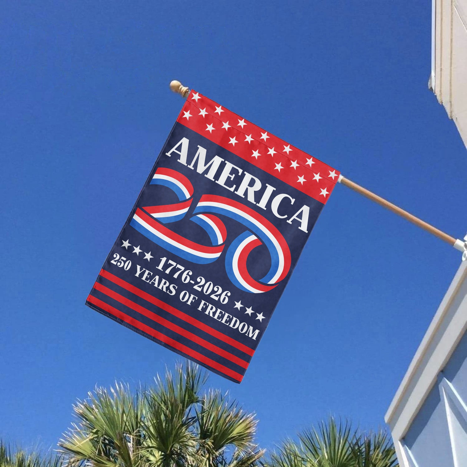 America 250 1776 - 2026 House Flag 28''x40'' Twin-Side Printing