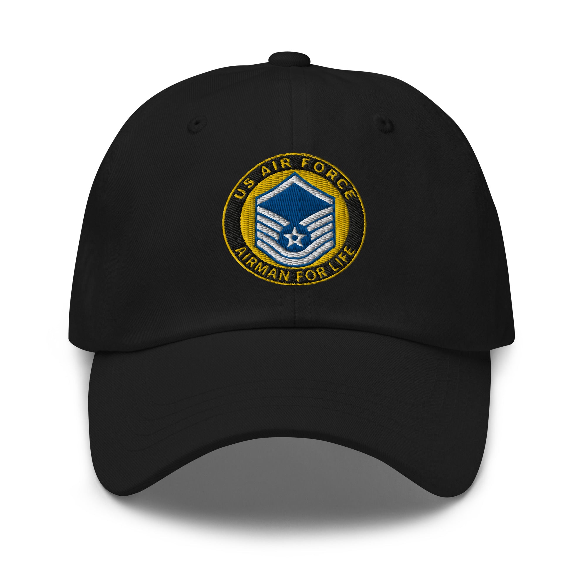 US Air Force E-7 Master Sergeant MSgt Airman For Life Embroidered Dad Hat