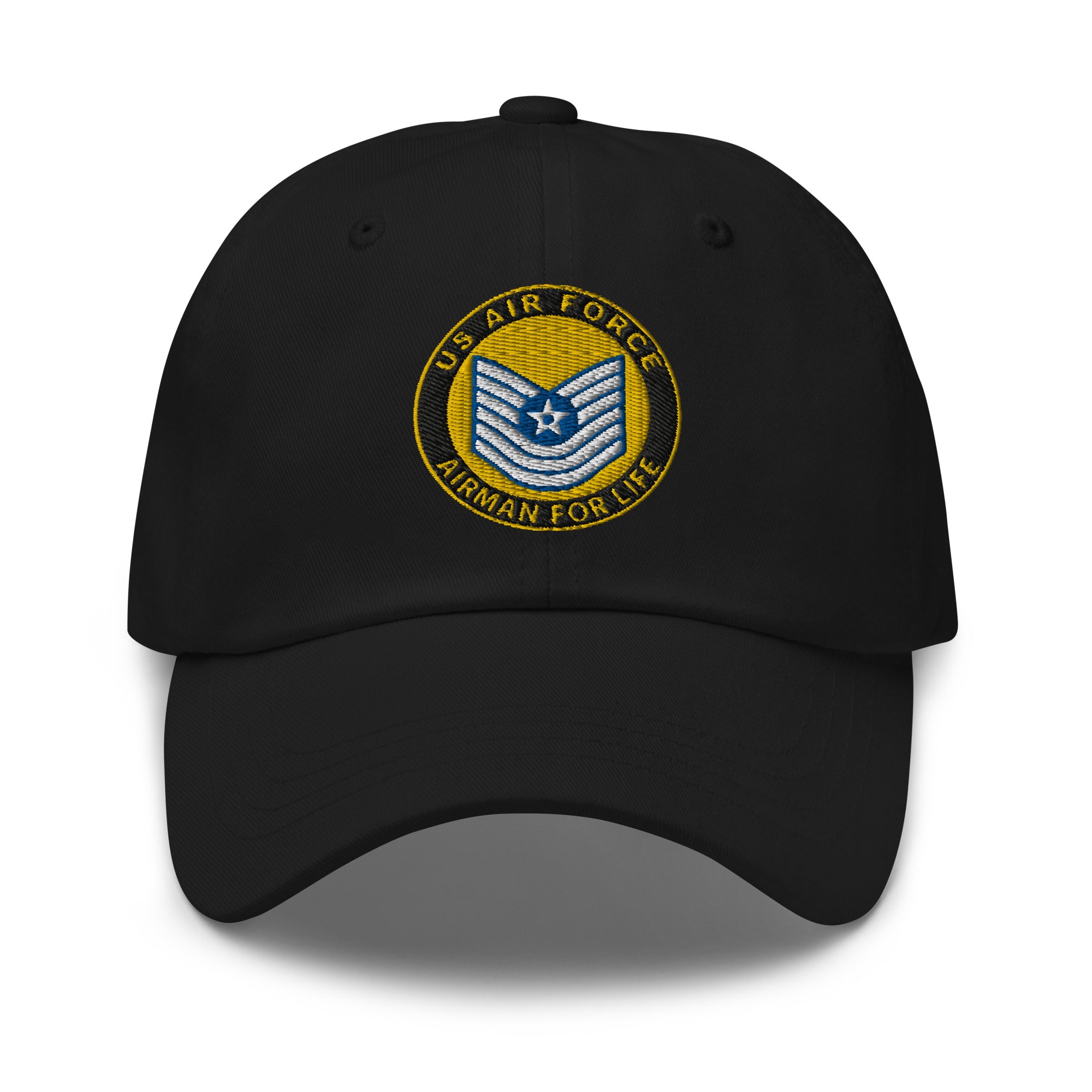 US Air Force E-7 Old Style Airman For Life Embroidered Dad Hat