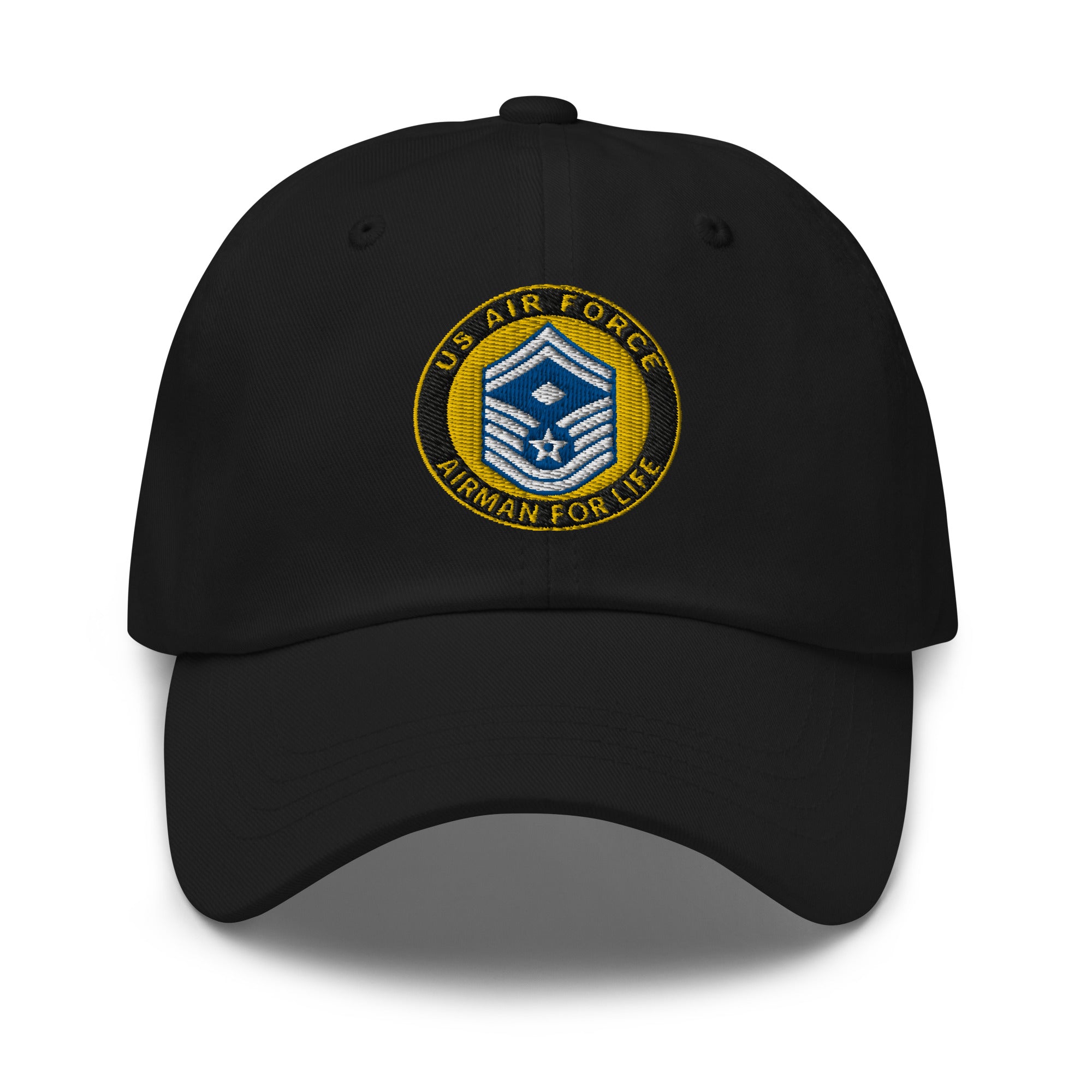 US Air Force E-8 First sergeant Airman For Life Embroidered Dad Hat