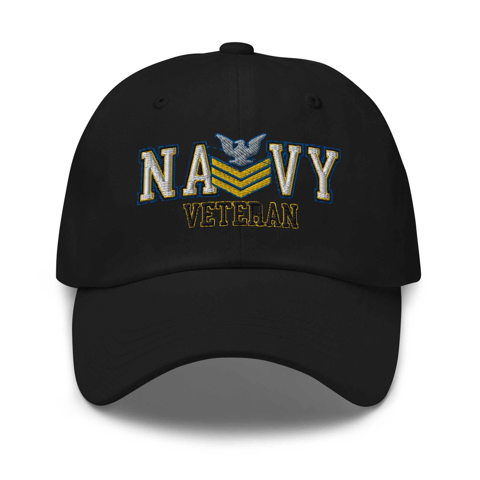 US Navy E-6 Gold Stripe Veteran Embroidered Dad Hat