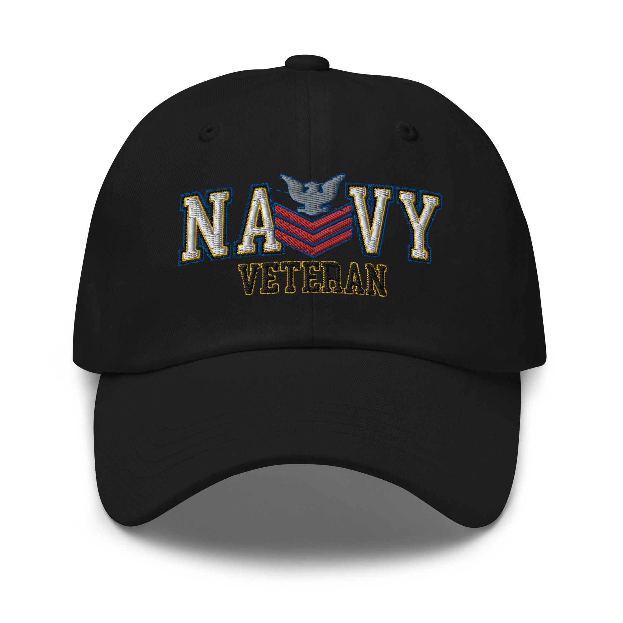 US Navy E-6 Red Stripe Veteran Embroidered Dad Hat