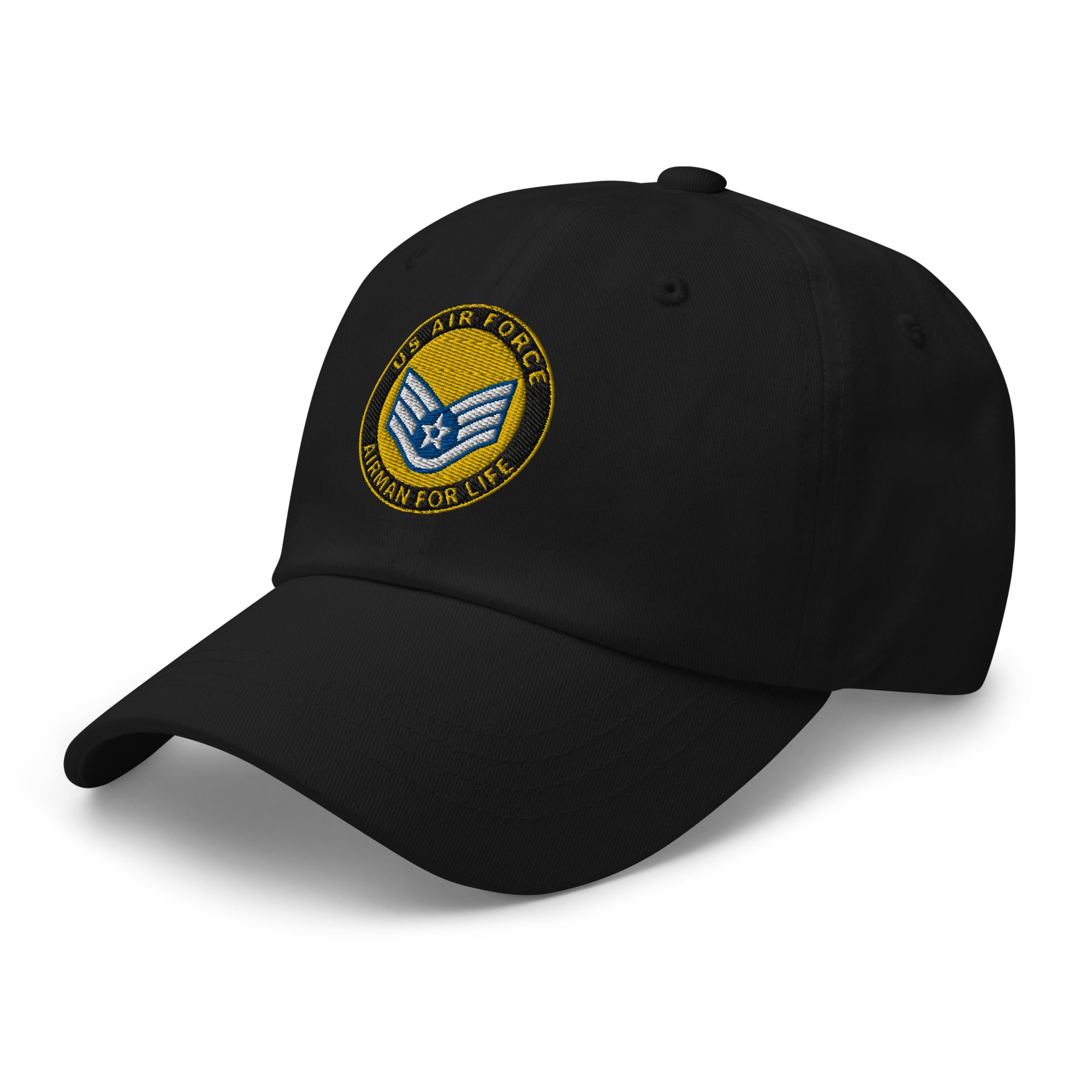 US Air Force E-5 Staff Sergeant SSgt Airman For Life Embroidered Dad Hat