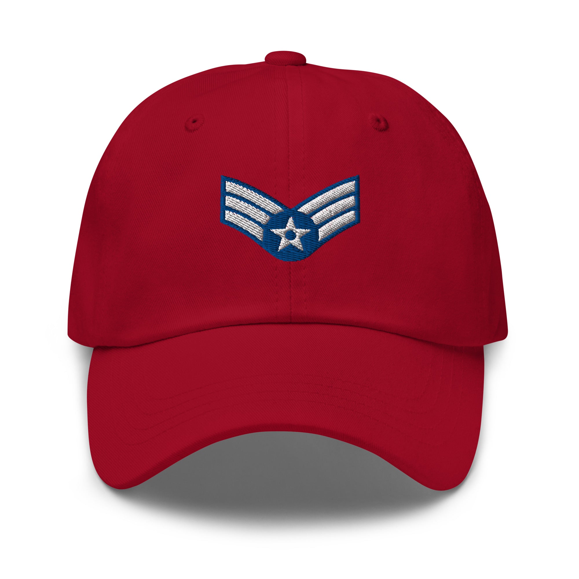 US Air Force E-4 Senior Airman SrA Insignia Embroidered Dad Hat