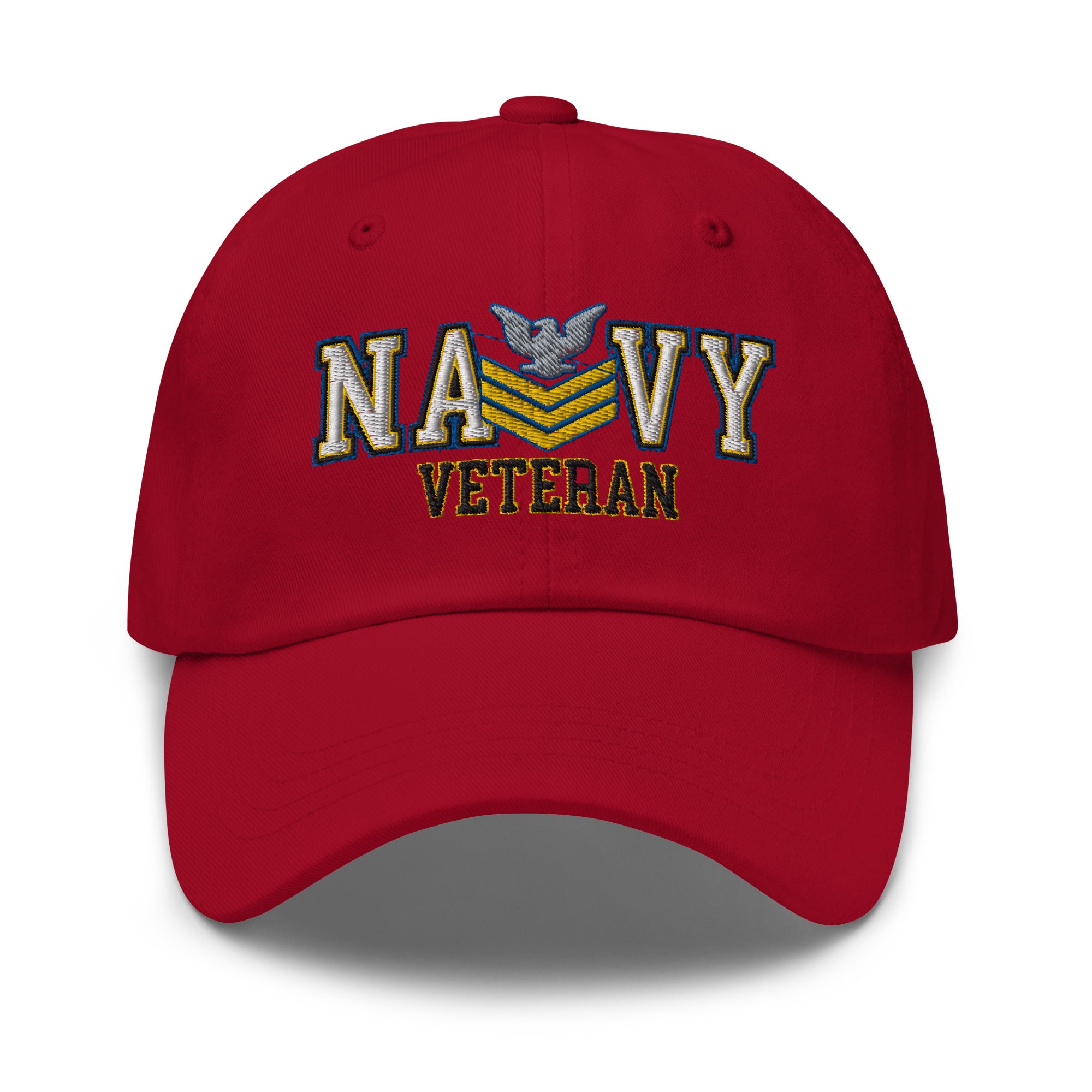 US Navy E-6 Gold Stripe Veteran Embroidered Dad Hat