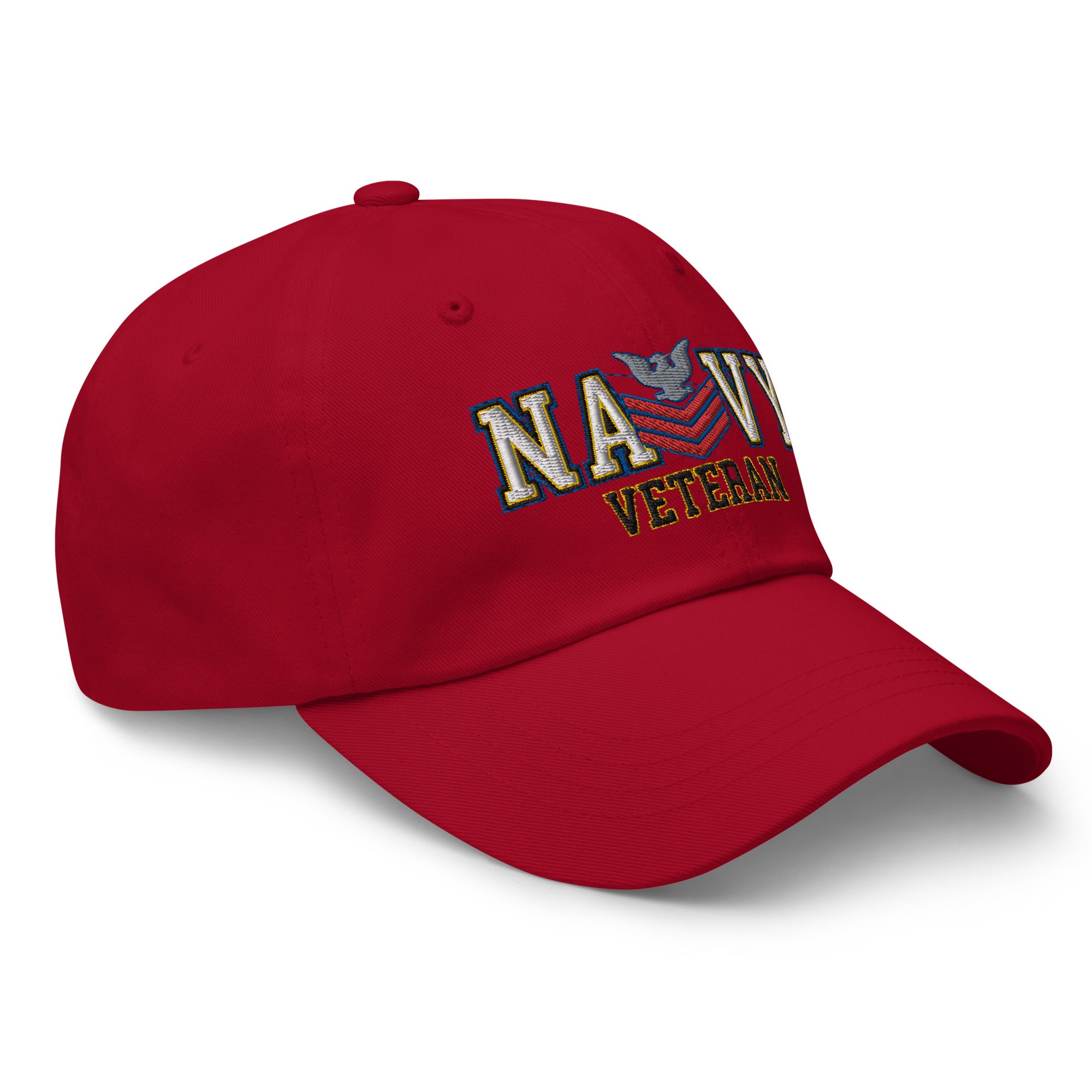 US Navy E-6 Red Stripe Veteran Embroidered Dad Hat