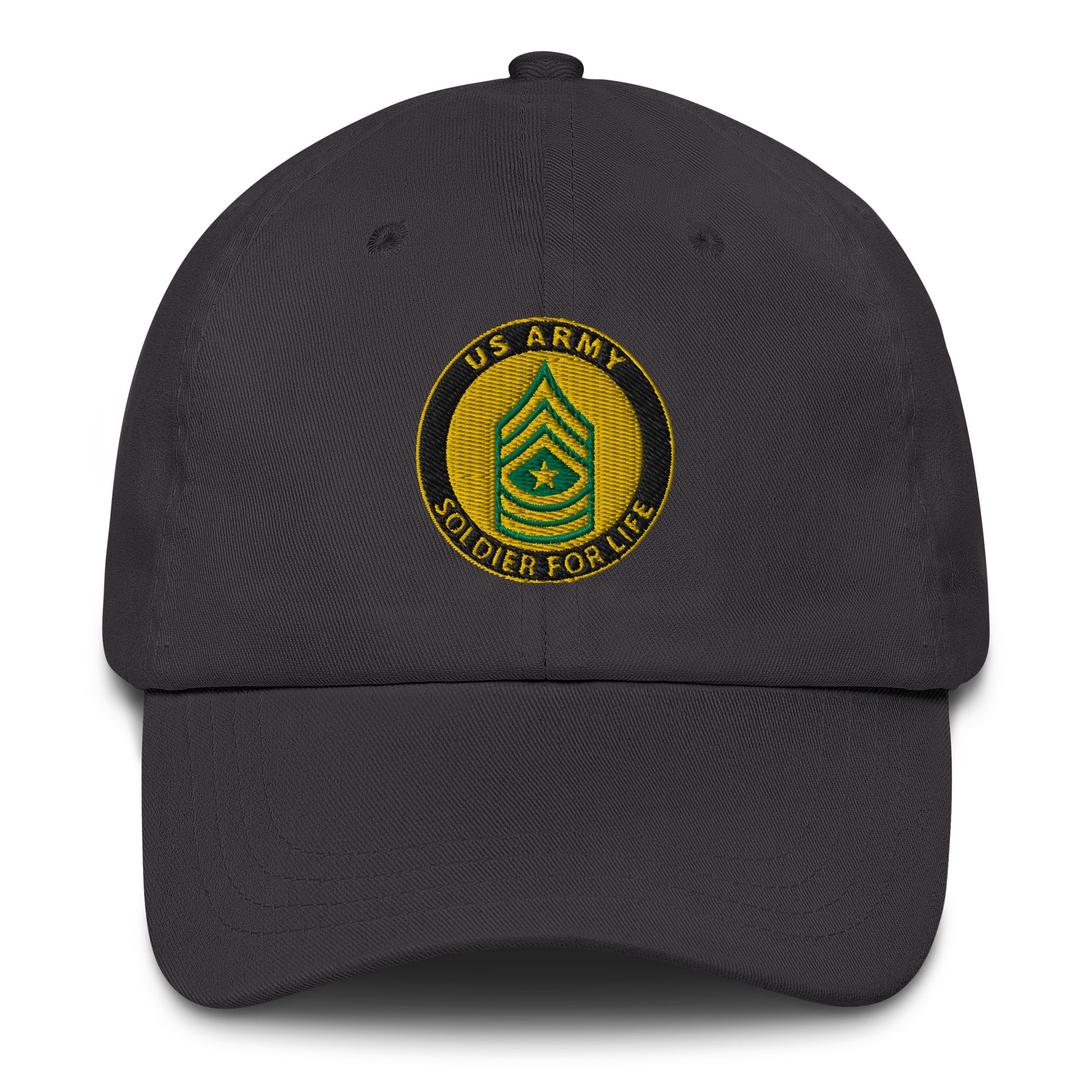 US Army E-9 Sergeant Major E9 SGM Soldier For Life Embroidered Dad Hat