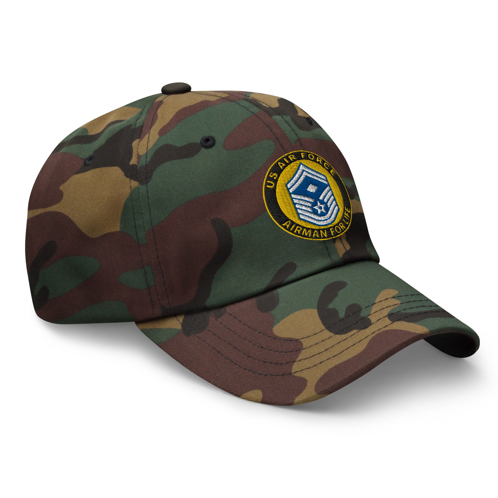 US Air Force E-8 First sergeant Airman For Life Embroidered Dad Hat