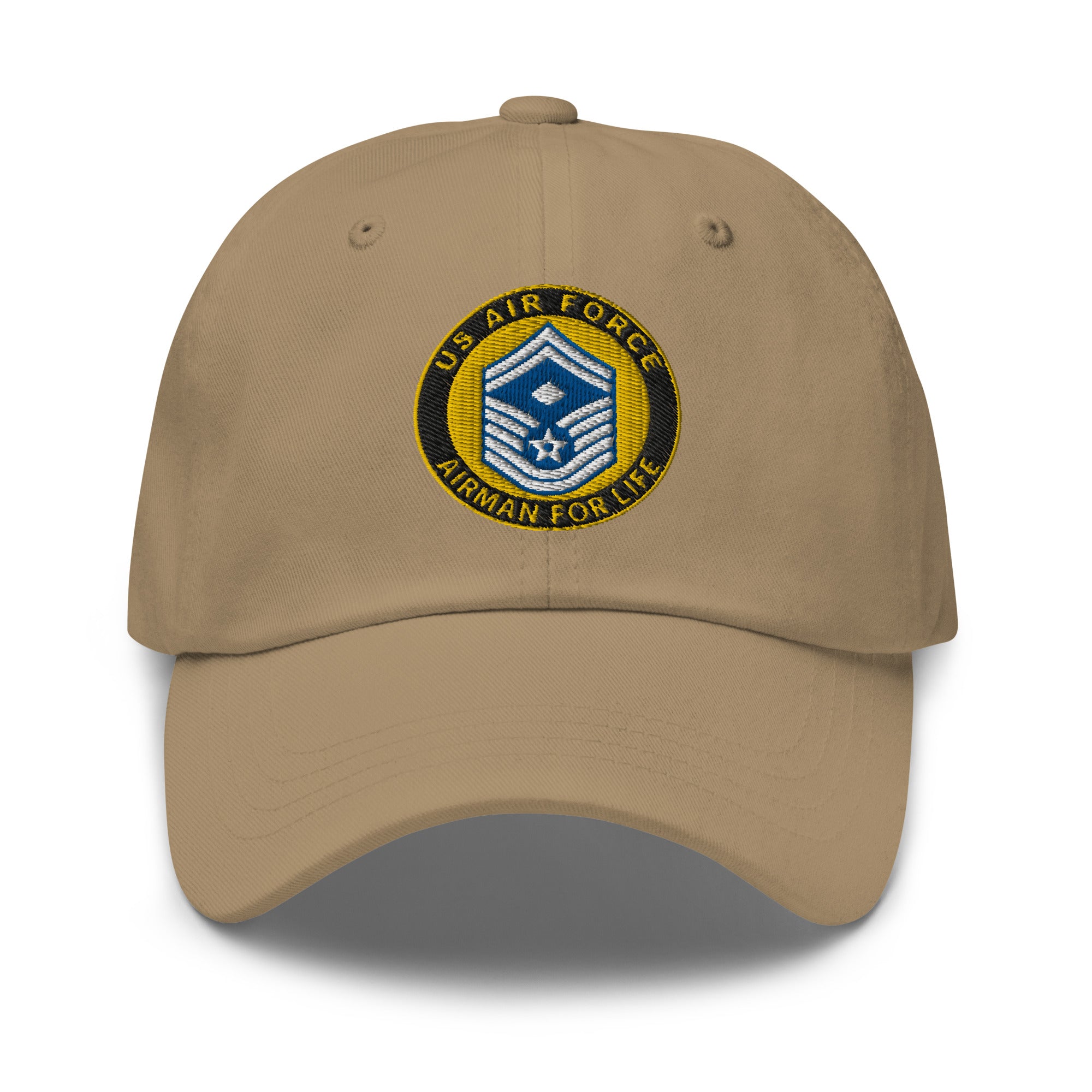 US Air Force E-8 First sergeant Airman For Life Embroidered Dad Hat