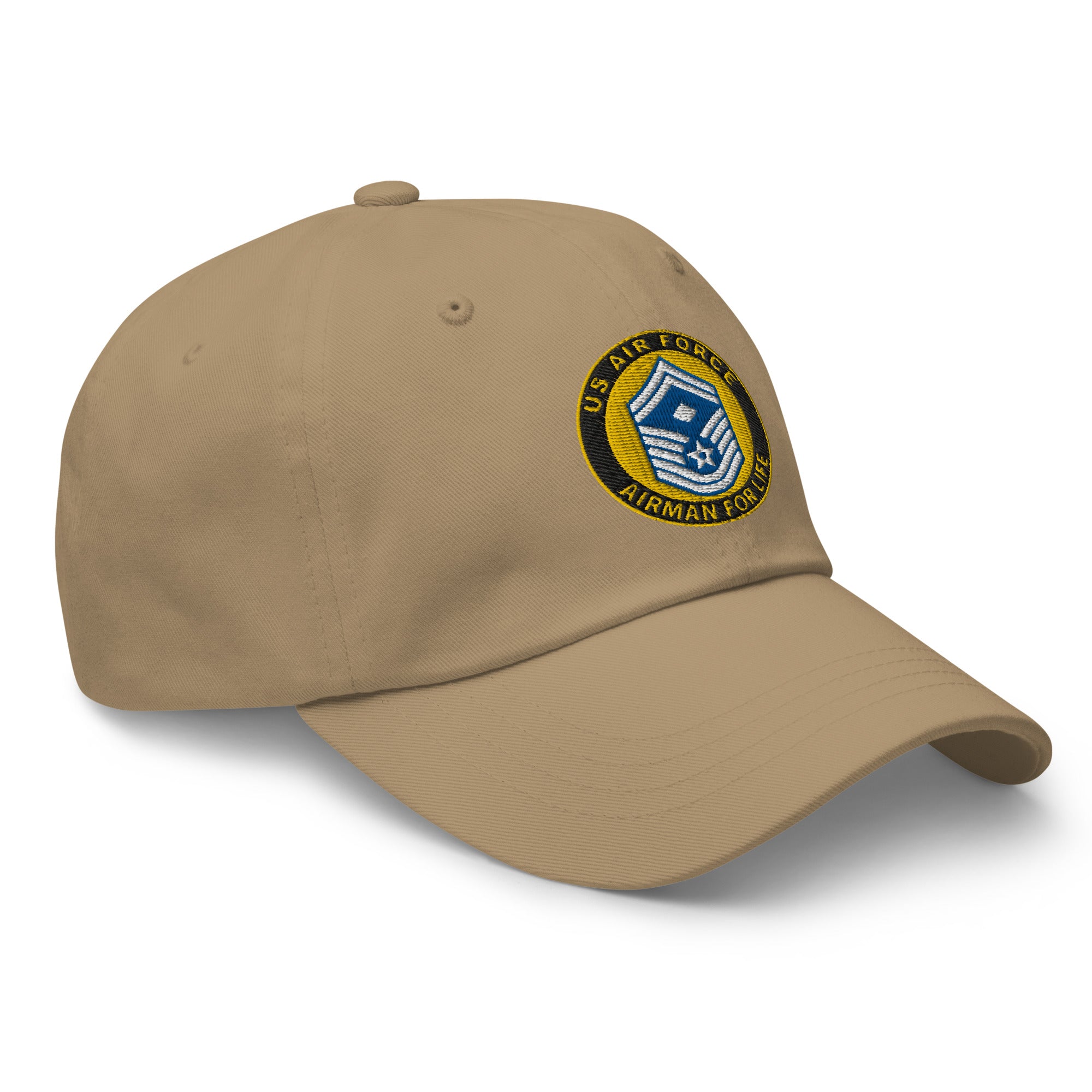 US Air Force E-8 First sergeant Airman For Life Embroidered Dad Hat