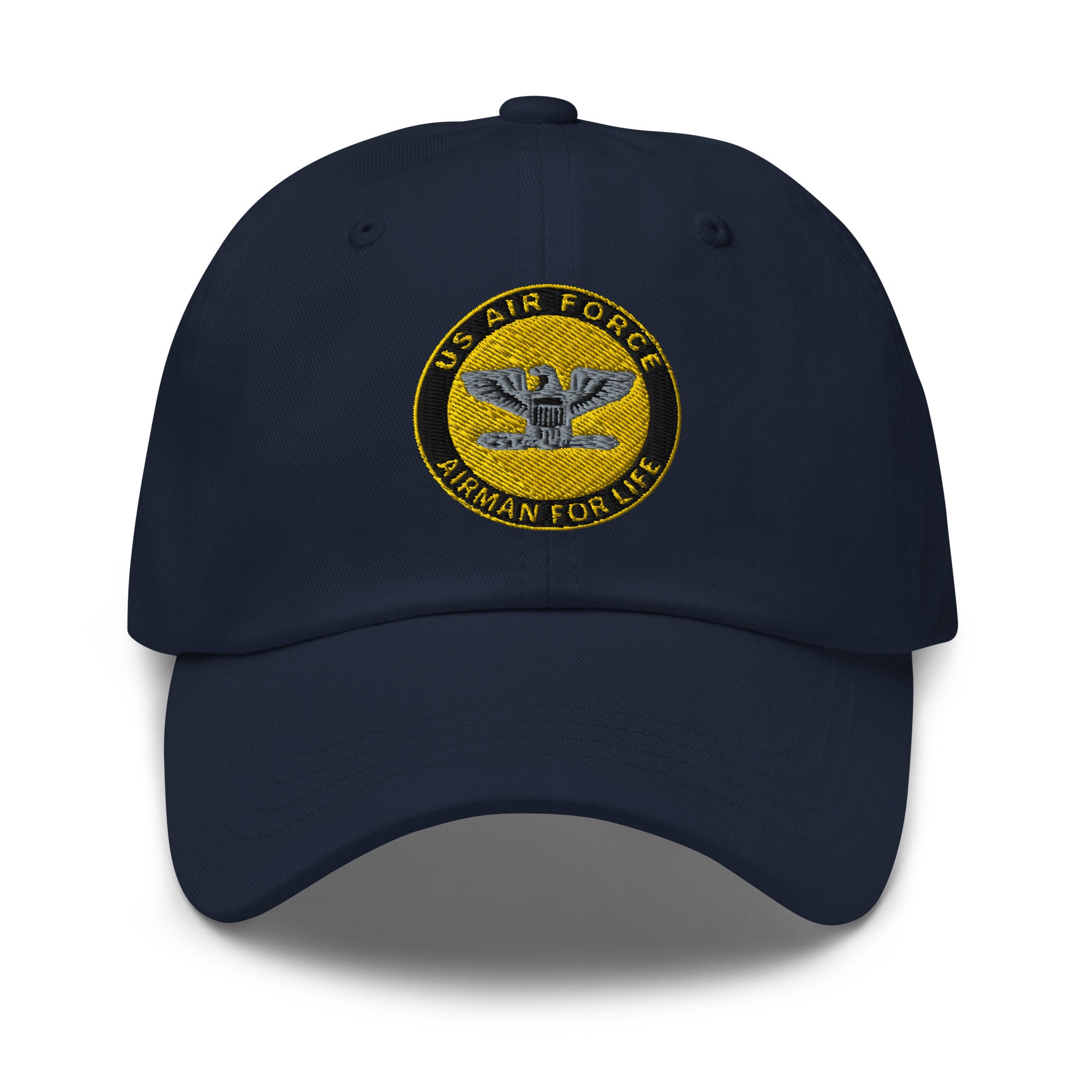 US Air Force O-6 Colonel Col Airman For Life Embroidered Dad Hat