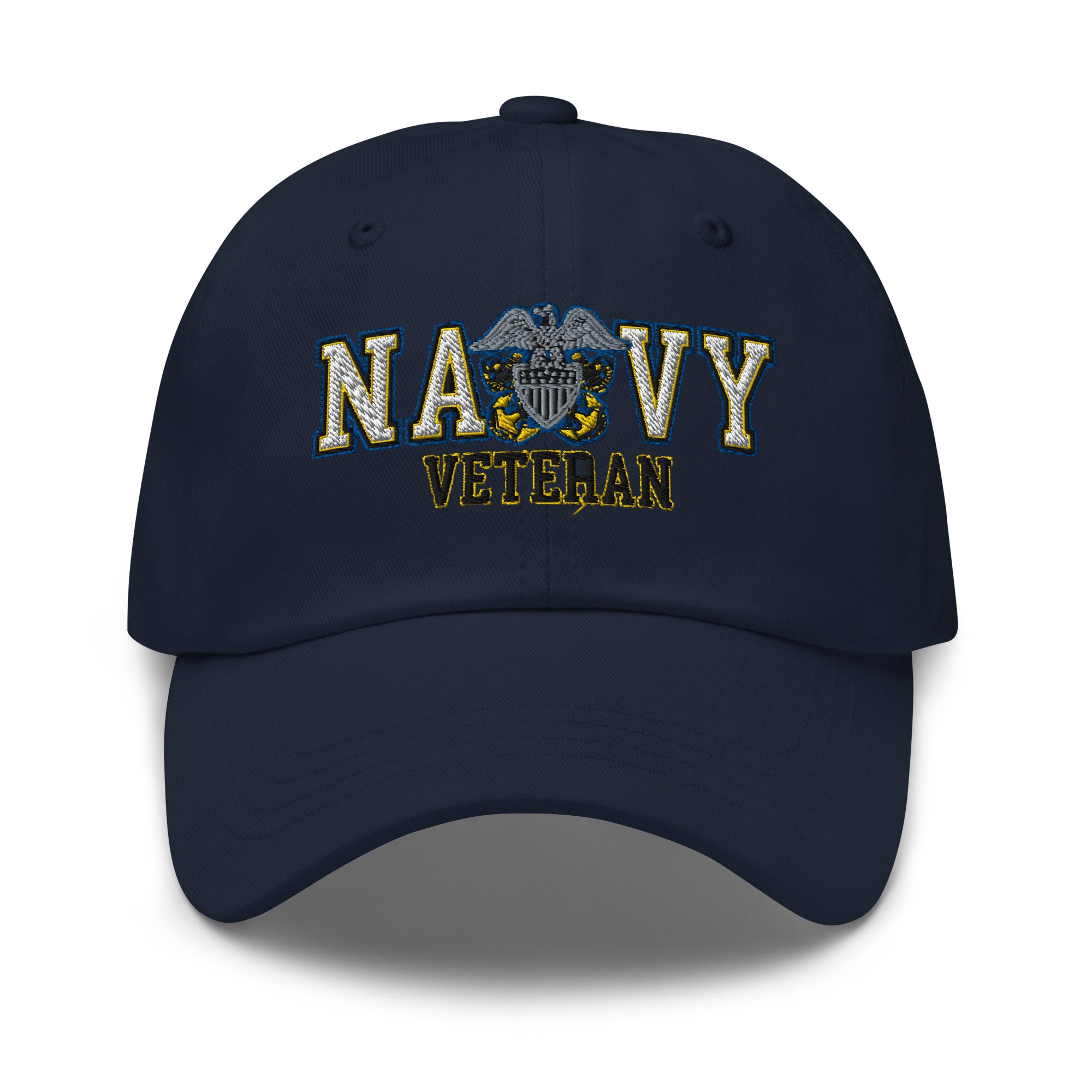 US Navy Officer Cap Device Veteran Embroidered Dad Hat