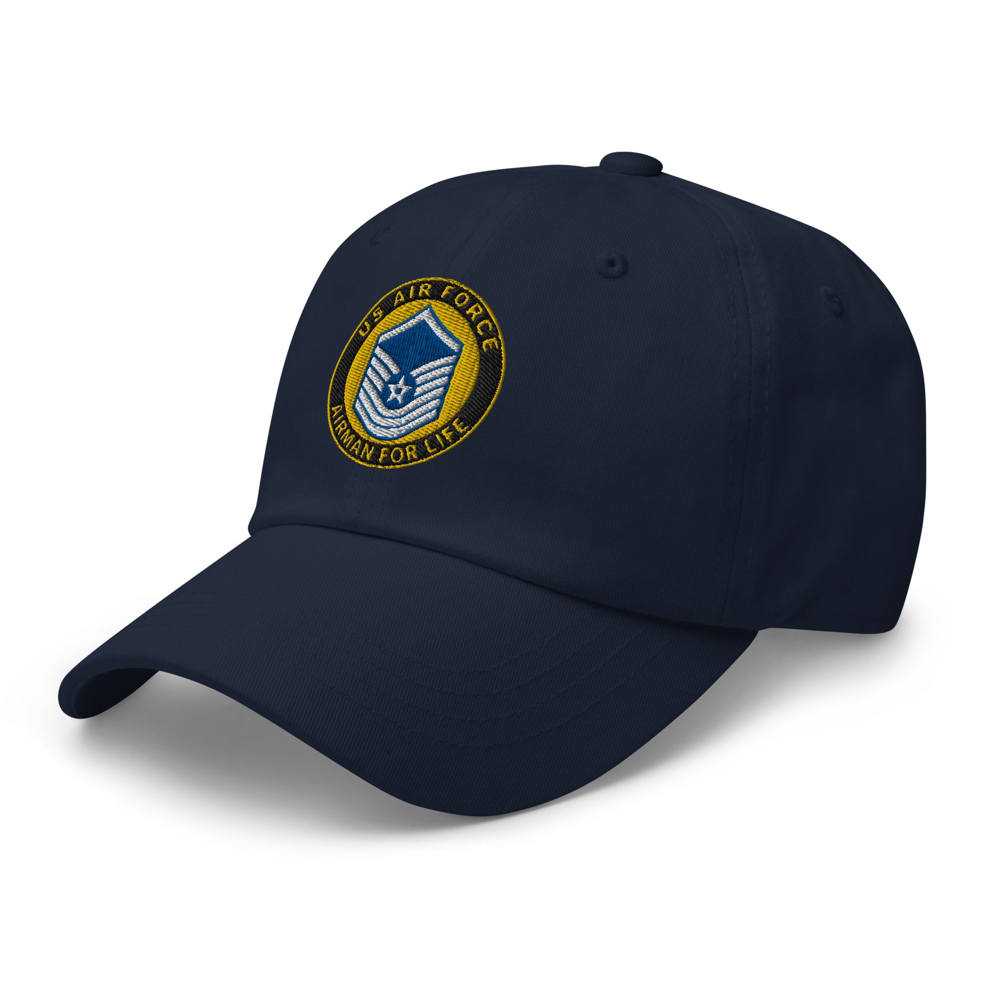 US Air Force E-8 Old Style Airman For Life Embroidered Dad Hat