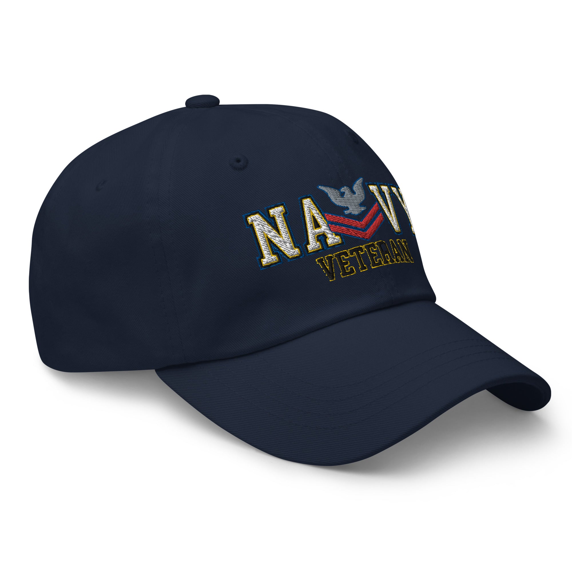 US Navy E-5 Red Stripe Veteran Embroidered Dad Hat