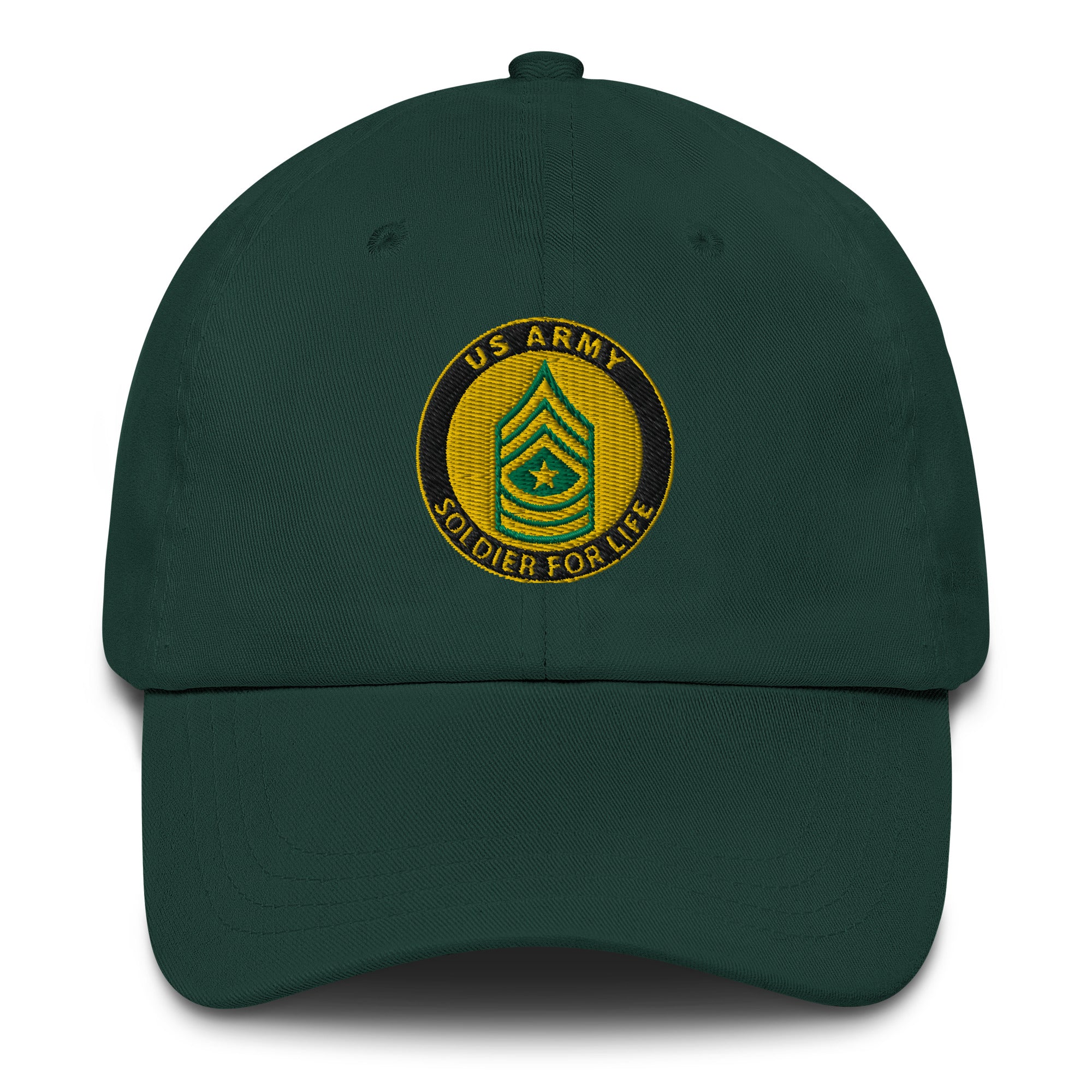 US Army E-9 Sergeant Major E9 SGM Soldier For Life Embroidered Dad Hat