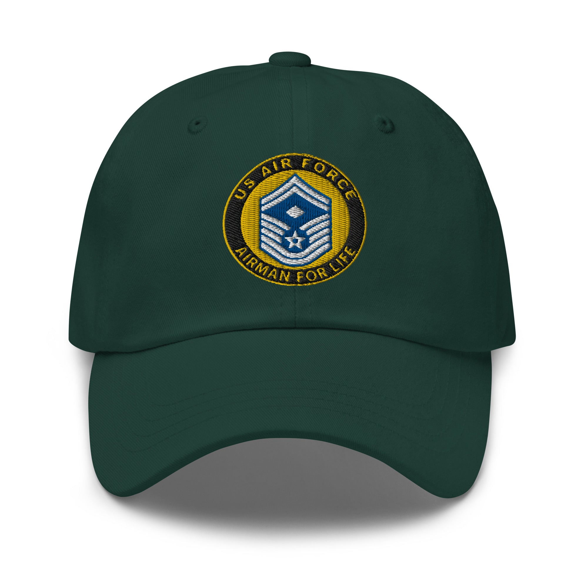 US Air Force E-8 First sergeant Airman For Life Embroidered Dad Hat