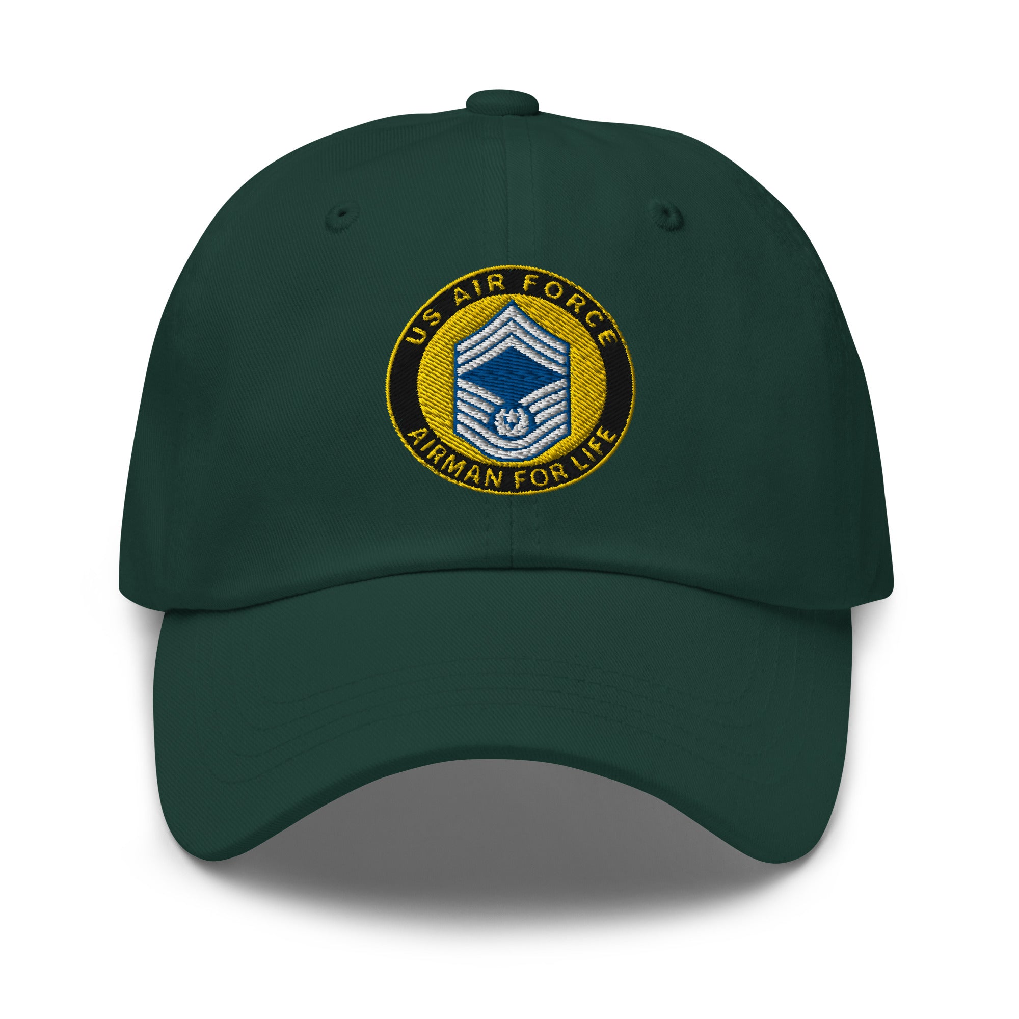 US Air Force E-9 Chief Master Sergeant Of The Air Force E9 CMSAF Airman For Life Embroidered Dad Hat