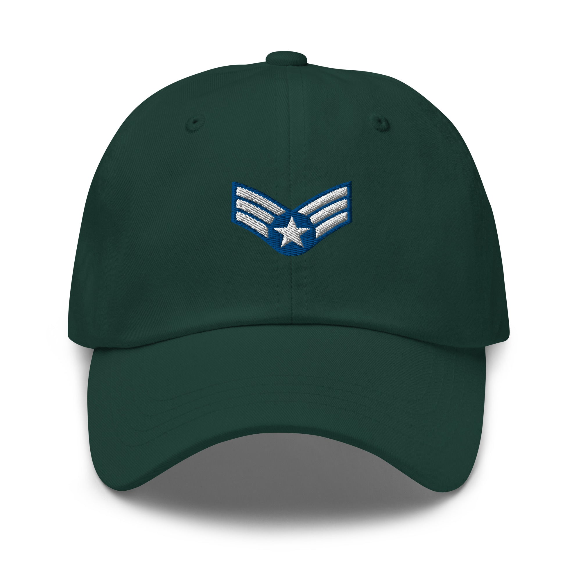 US Air Force E-4 Buck Sergeant Insignia Embroidered Dad Hat