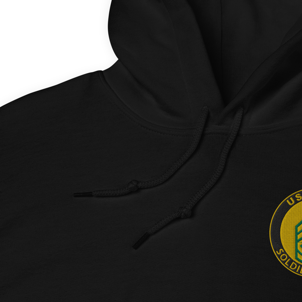 Custom US Army Ranks, Insignia Core Values Embroidered Unisex Hoodie