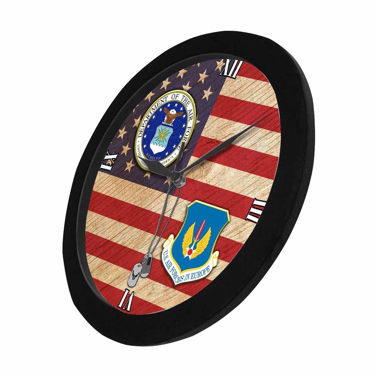 United States Air Forces in Europe Wall Clock-WallClocks-USAF-Shield-Veterans Nation