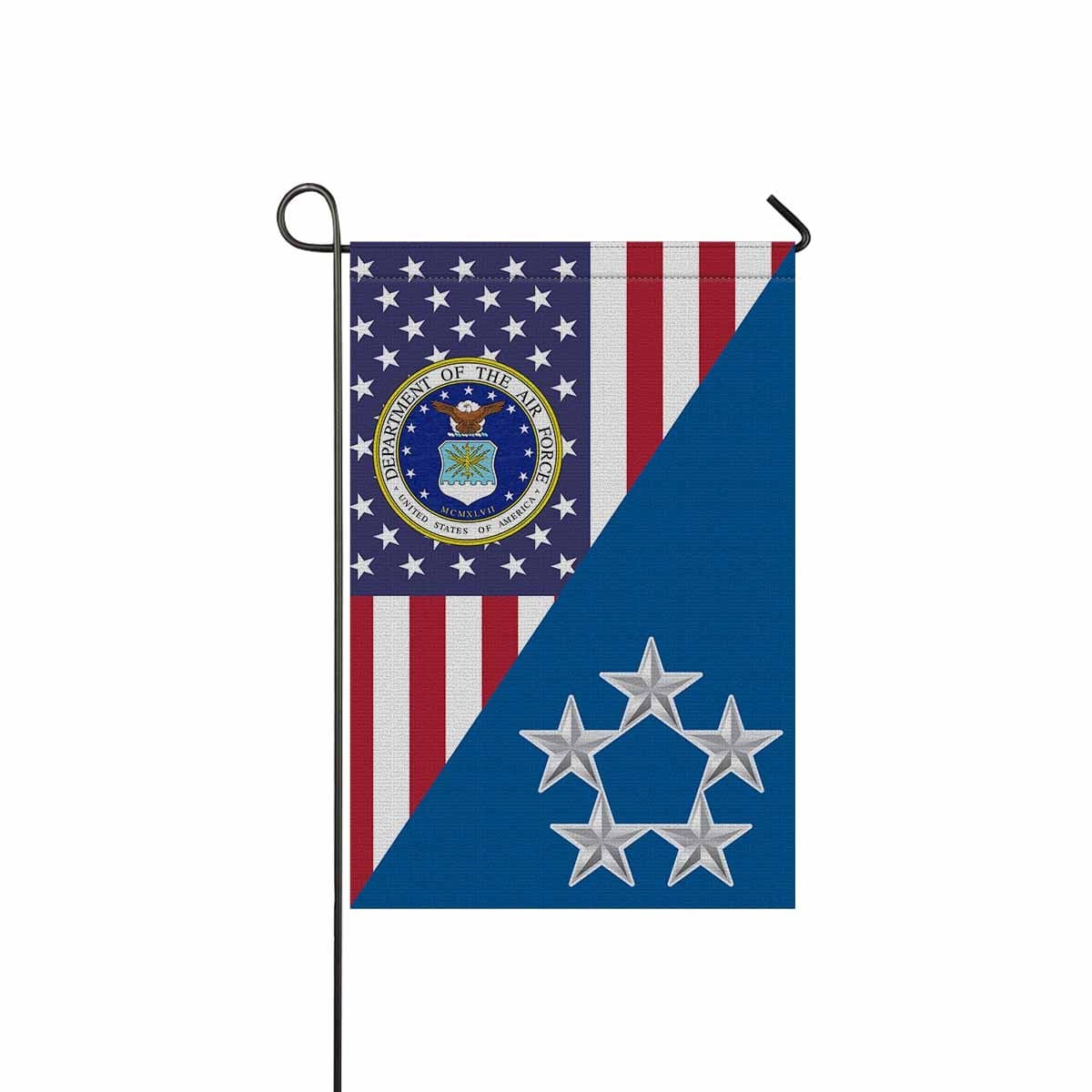 US Air Force O-10 General of the Air Force GAF O10 General Officer Garden Flag/Yard Flag 12 inches x 18 inches Twin-Side Printing-GDFlag-USAF-Ranks-Veterans Nation