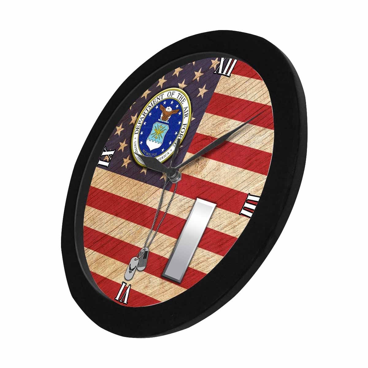 US Air Force O-2 First Lieutenant 1st L O2 Wall Clock-WallClocks-USAF-Ranks-Veterans Nation