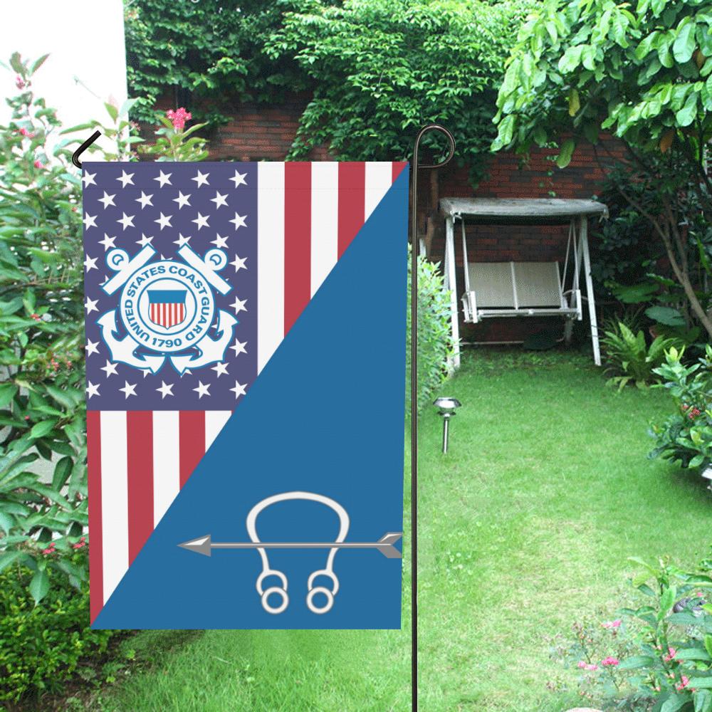 US Coast Guard Sonar Technician ST Garden Flag/Yard Flag 12 inches x 18 inches-GDFlag-USCG-Rate-Veterans Nation