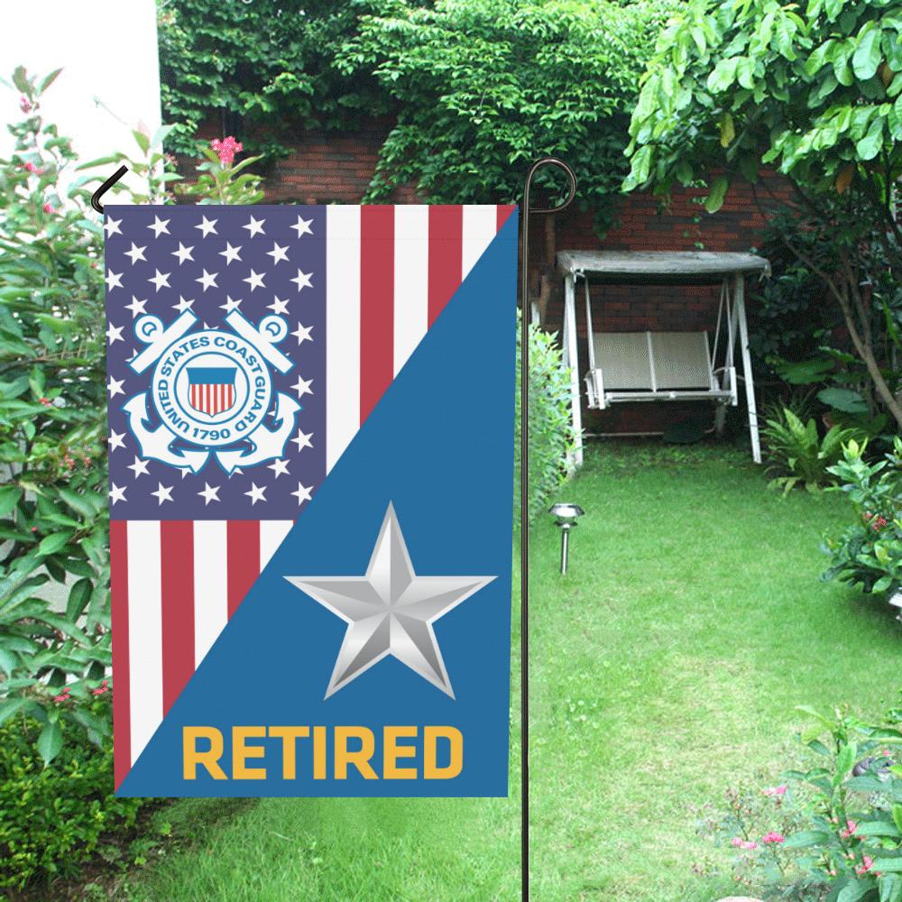 US Coast Guard O-7 Rear Admiral Lower Half O7 DRML Retired Garden Flag/Yard Flag 12 inches x 18 inches-GDFlag-USCG-Officer-Veterans Nation