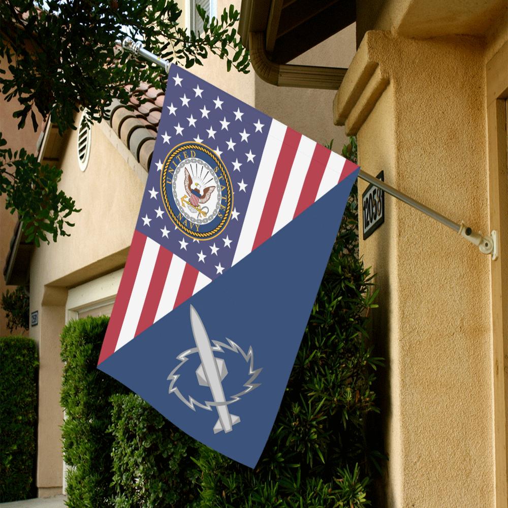 US Navy Missile Technician Navy MT House Flag 28 inches x 40 inches Twin-Side Printing-HouseFlag-Navy-Rate-Veterans Nation