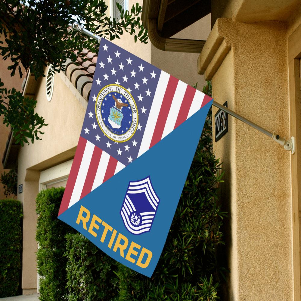 US Air Force E-9 Chief Masterergeant Of The Air Force E9 CMSAF Retired House Flag 28 inches x 40 inches Twin-Side Printing-HouseFlag-USAF-Ranks-Veterans Nation