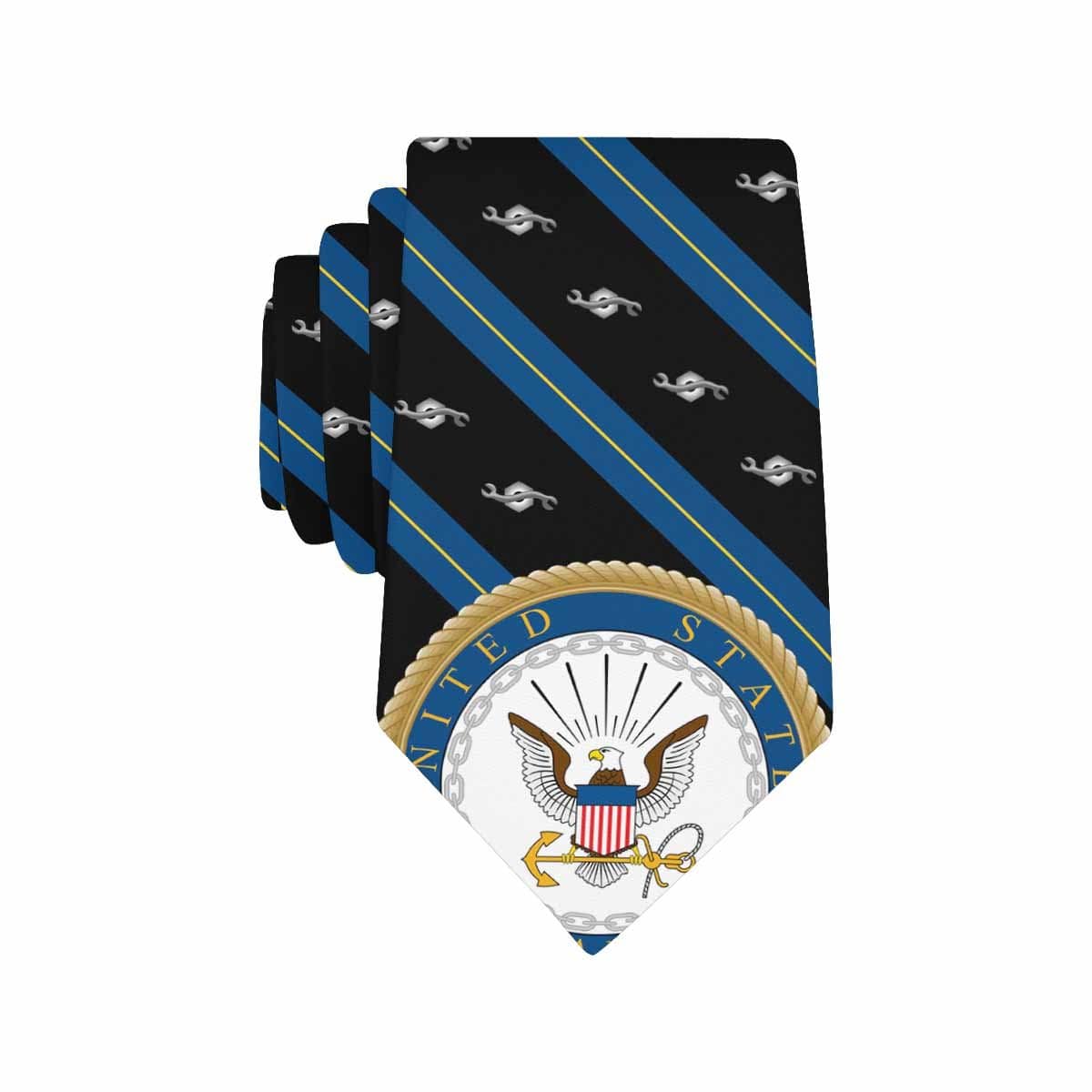 US Navy Construction Mechanic Navy CM Classic Necktie (Two Sides)-Necktie-Navvy-Rate-Veterans Nation