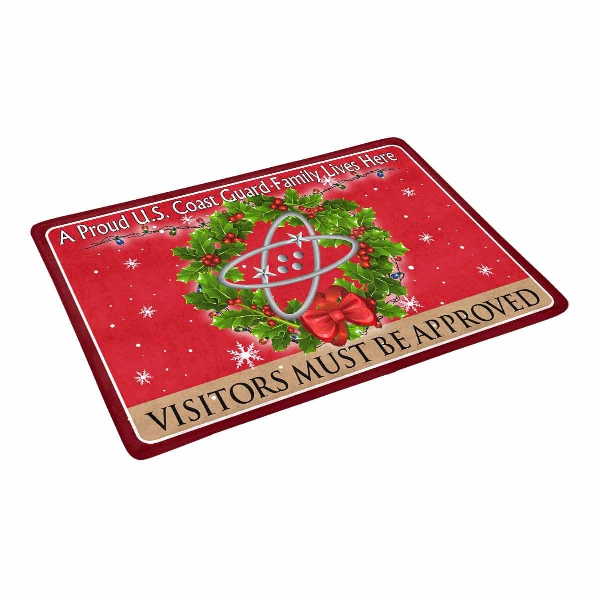 US Coast Guard Electronics Technician ET Logo - Visitors must be approved Christmas Doormat-Doormat-USCG-Rate-Veterans Nation