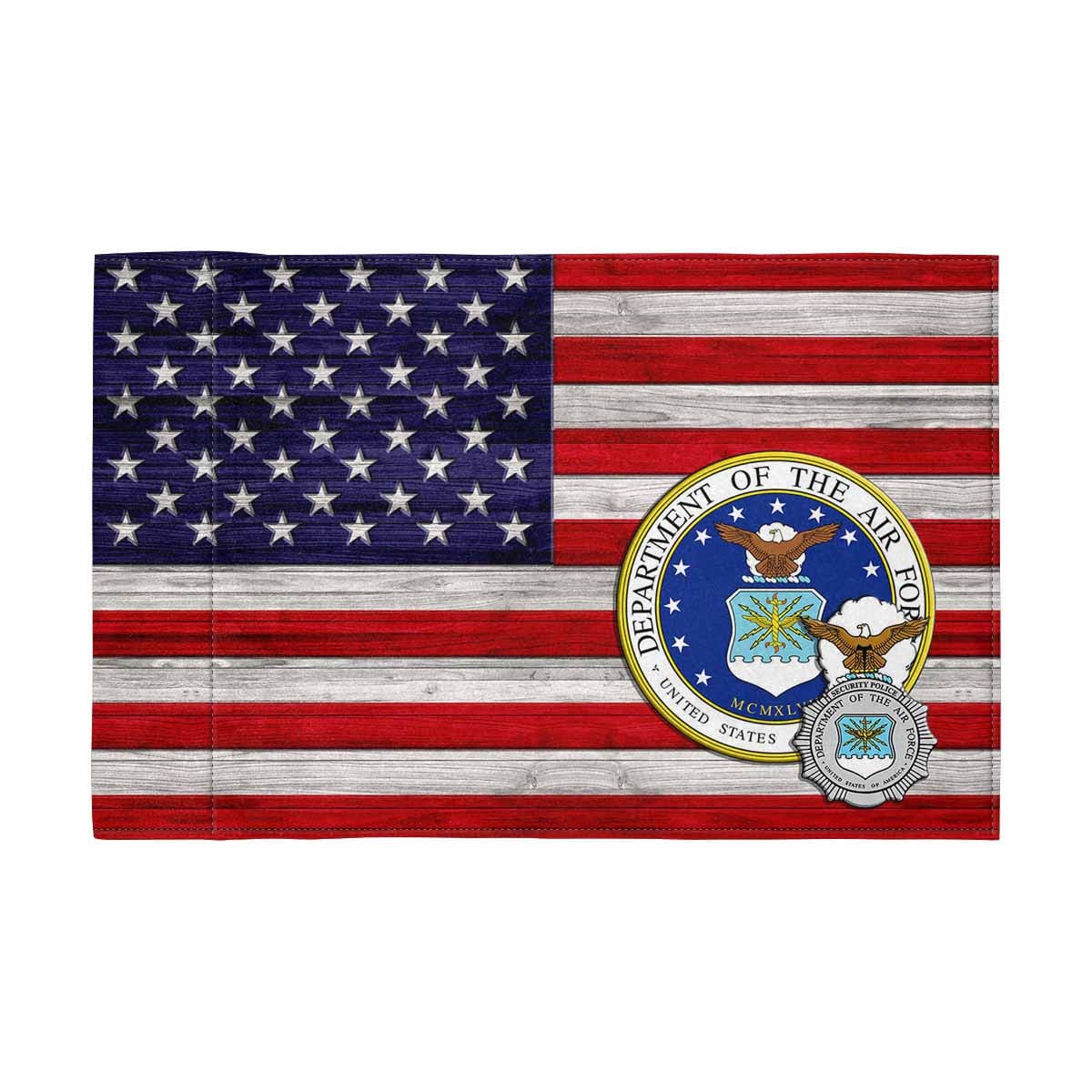 US Air Force Security Police Motorcycle Flag 9" x 6" Twin-Side Printing D02-MotorcycleFlag-USAF-Veterans Nation